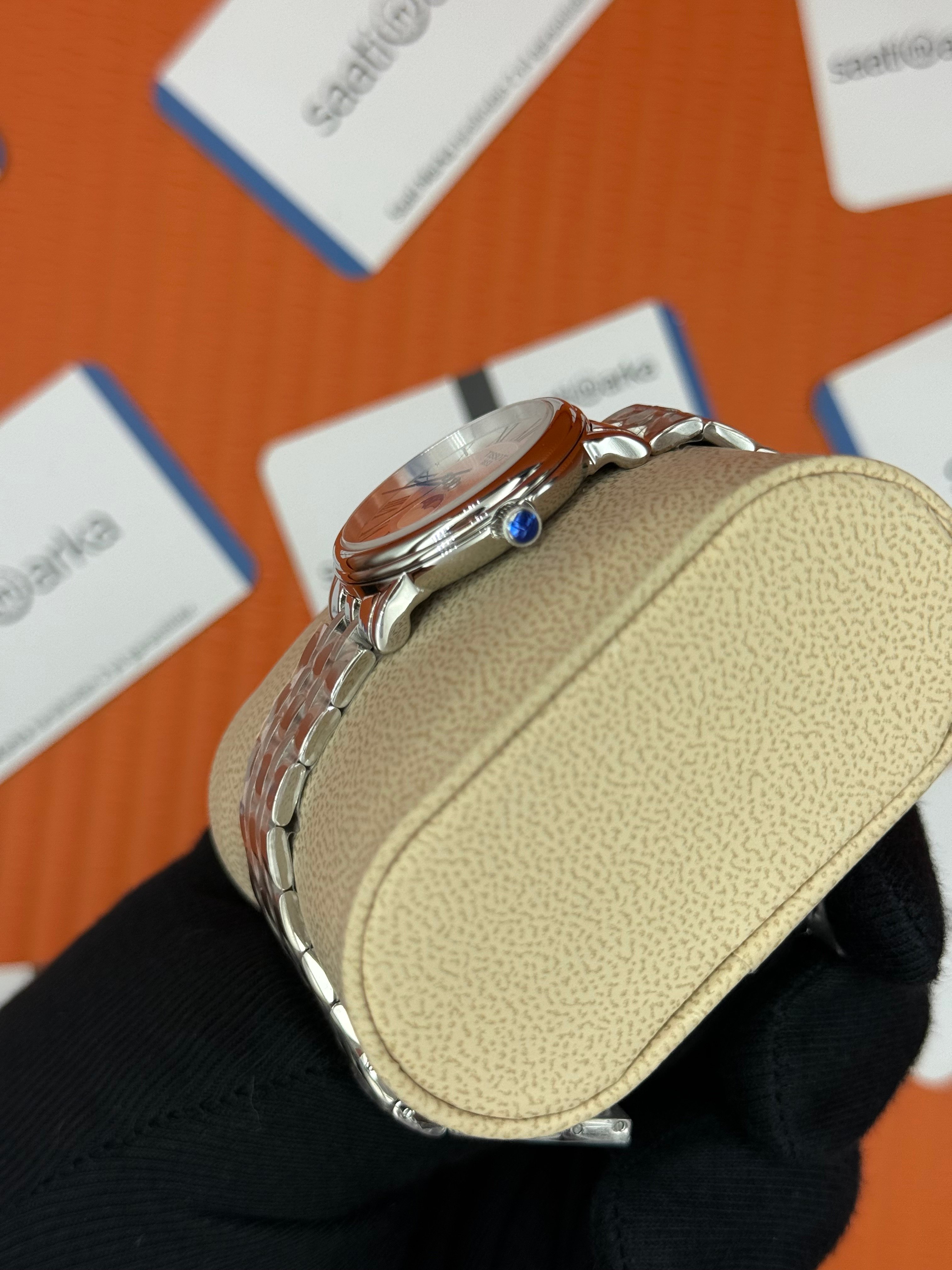 TISSOT carson premium gent monnphase beyaz kadran silver kasa kordon kadın kol saati
