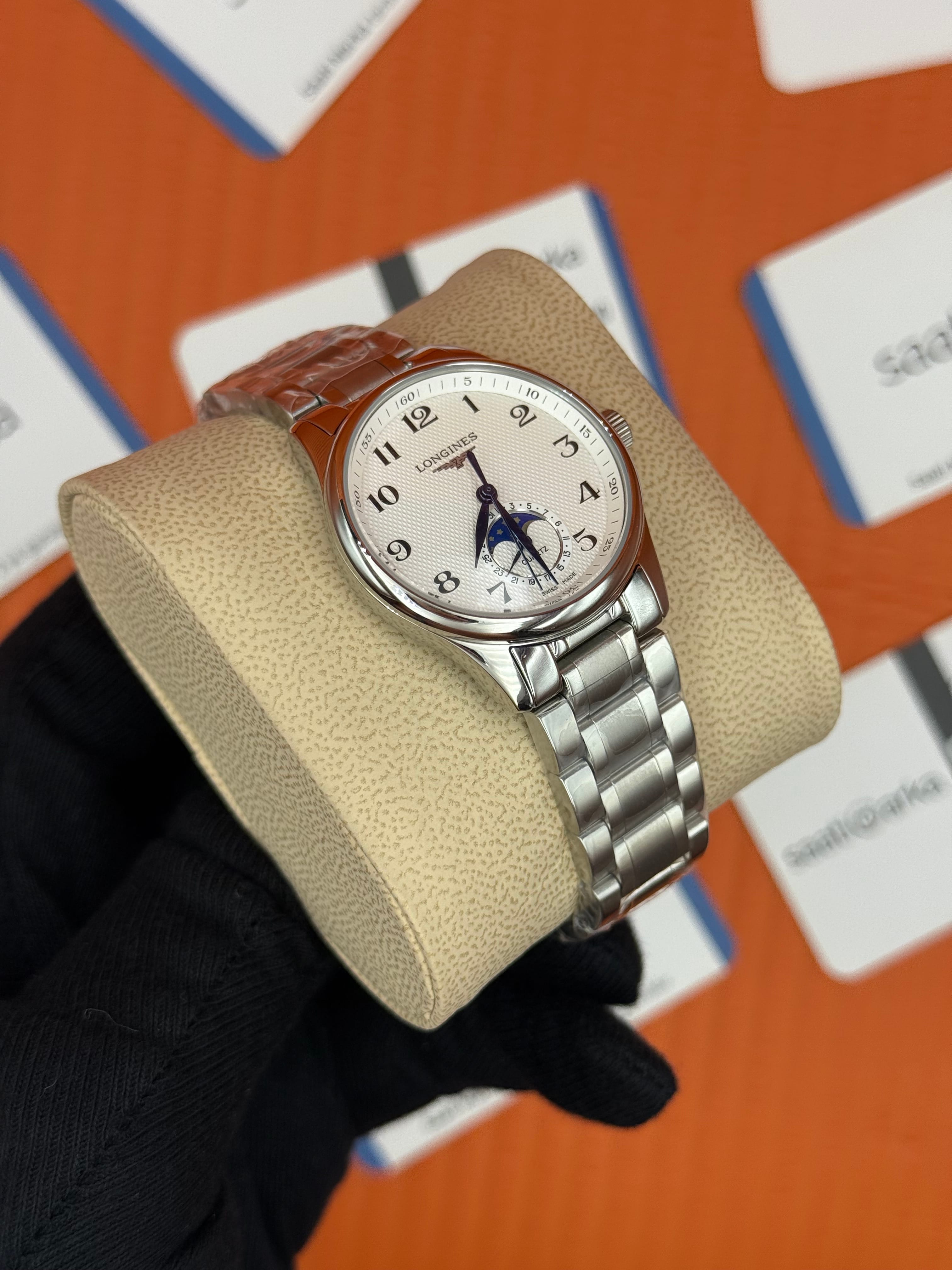 LONGINES beyaz kadran silver kasak kordon 34mm