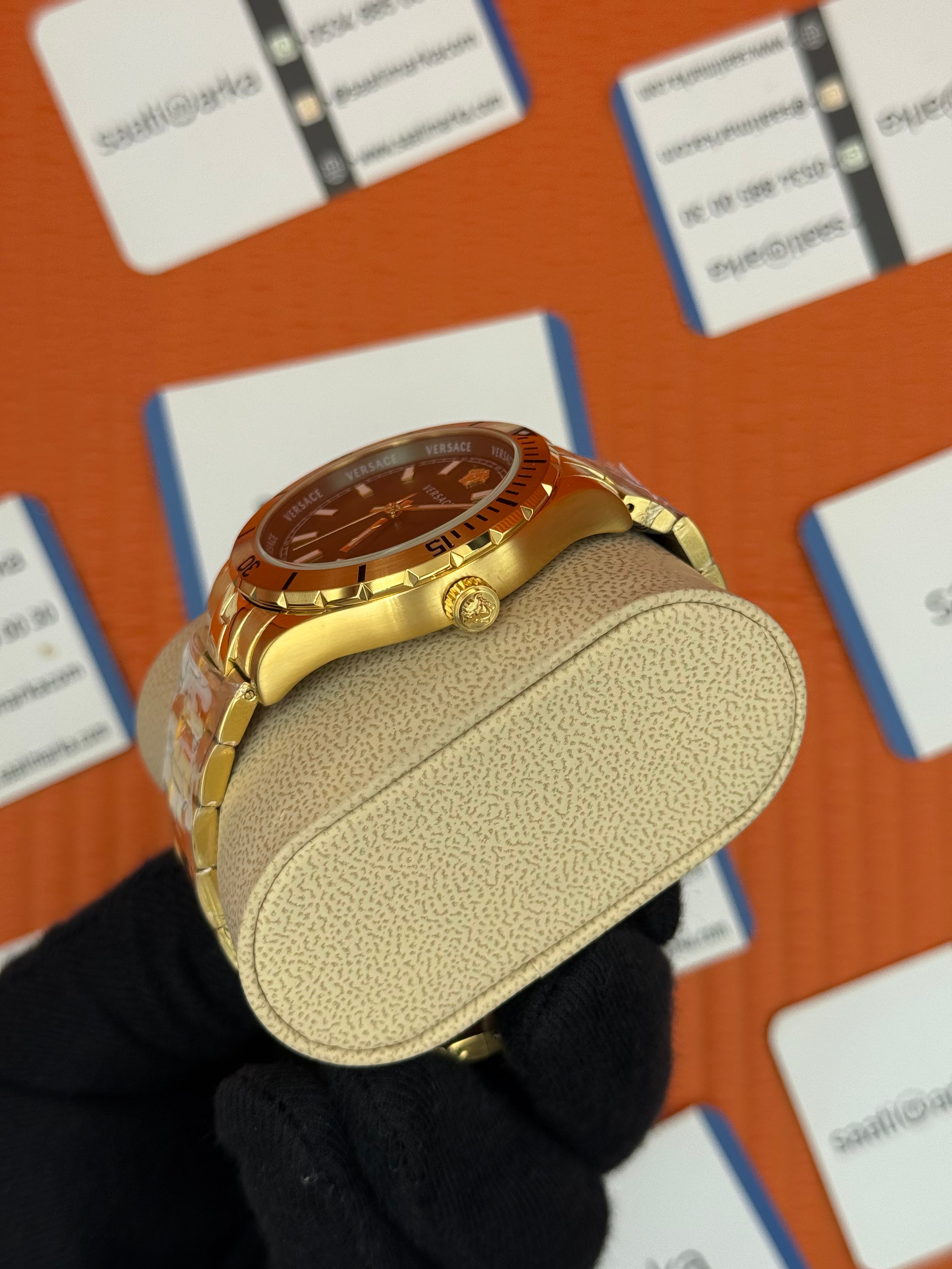 VERSACE ERKEK KOL SAATİ FULL GOLD  OYSTER KORDON 