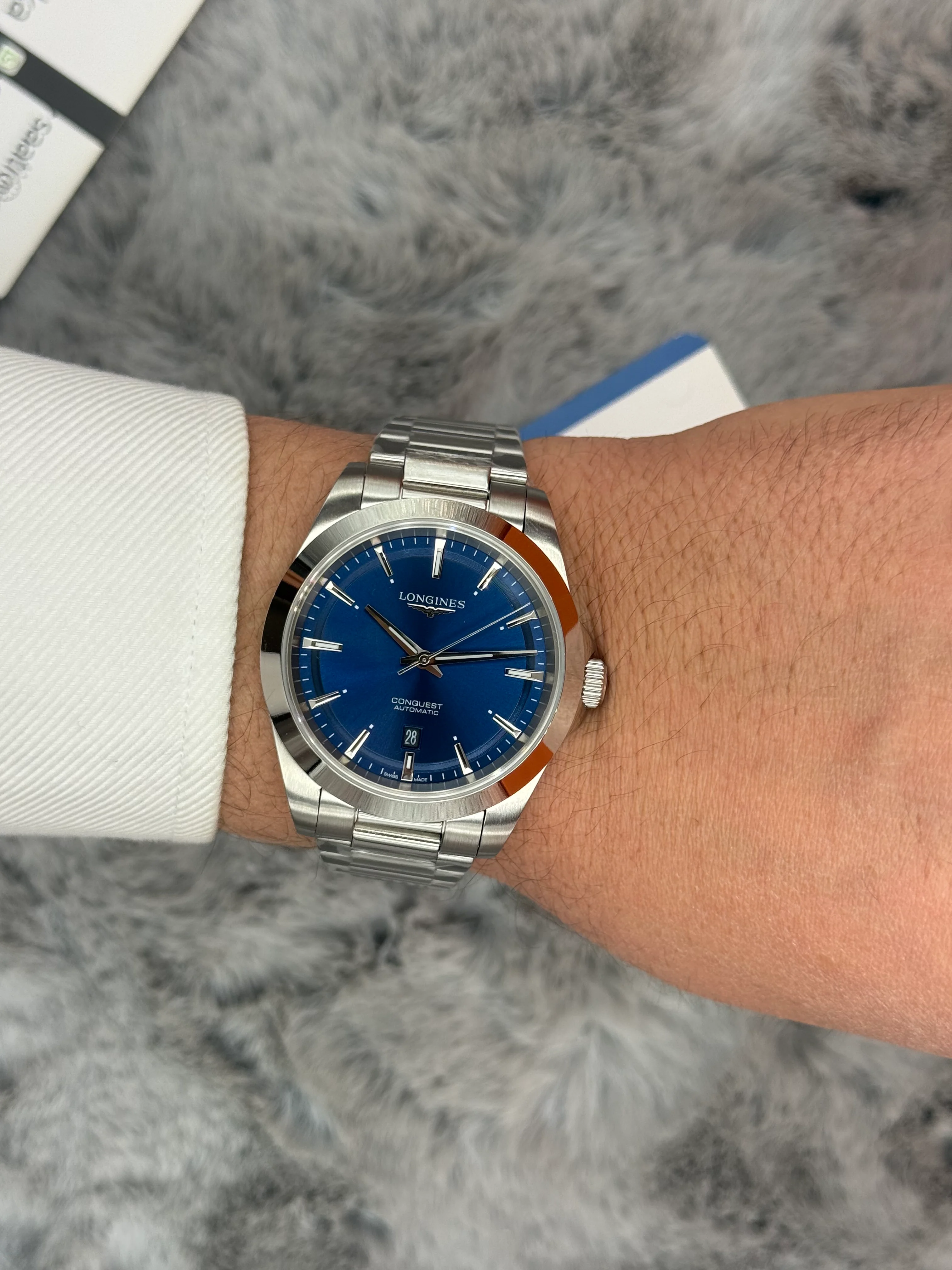 coto_126chan様 LONGINES CONQUEST 41MM LACİVERT KADRAN SİLVER KASA KORDON