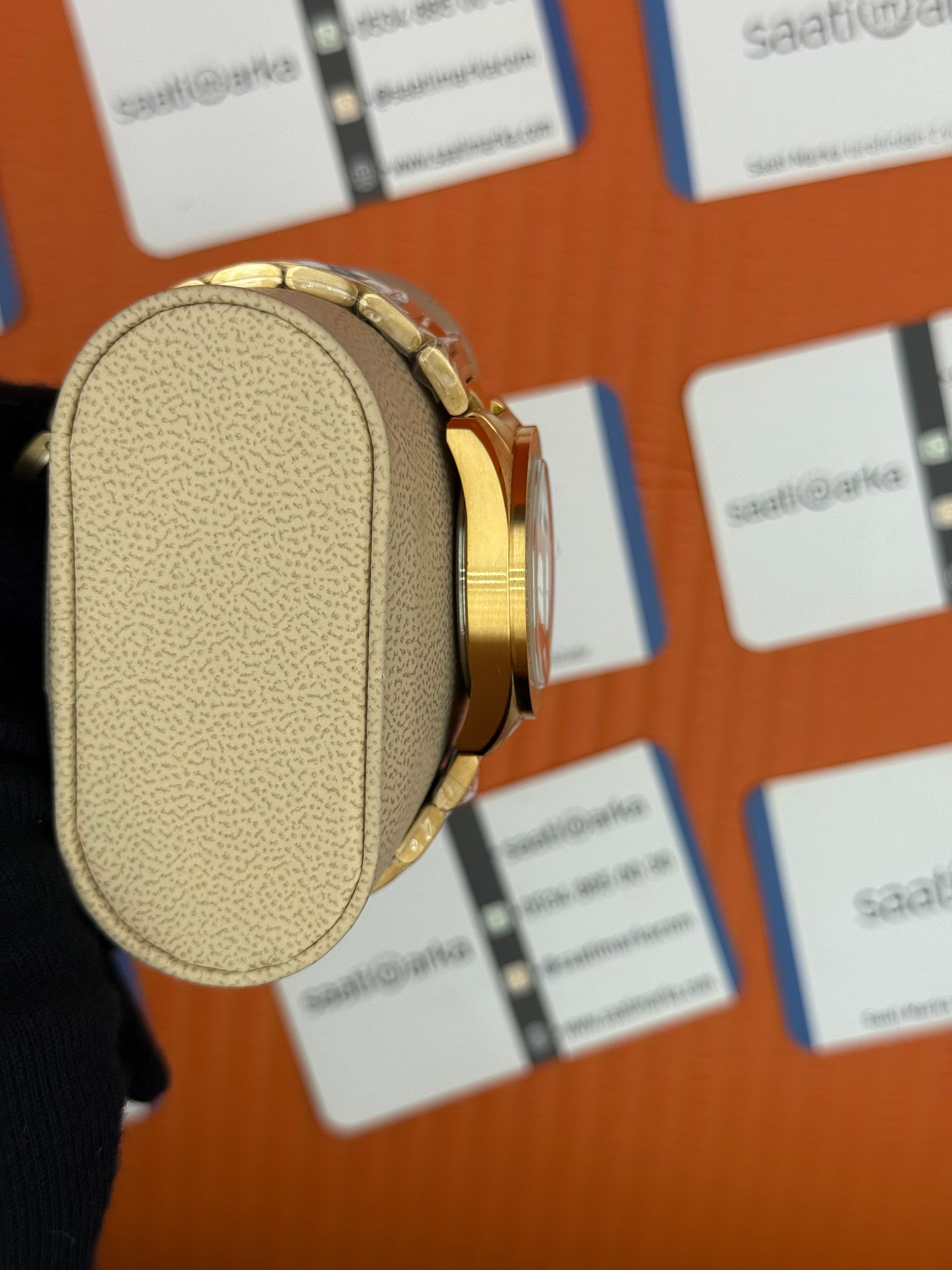 VERSACE lacivert kadran gold kasa kordon kadın kol saati