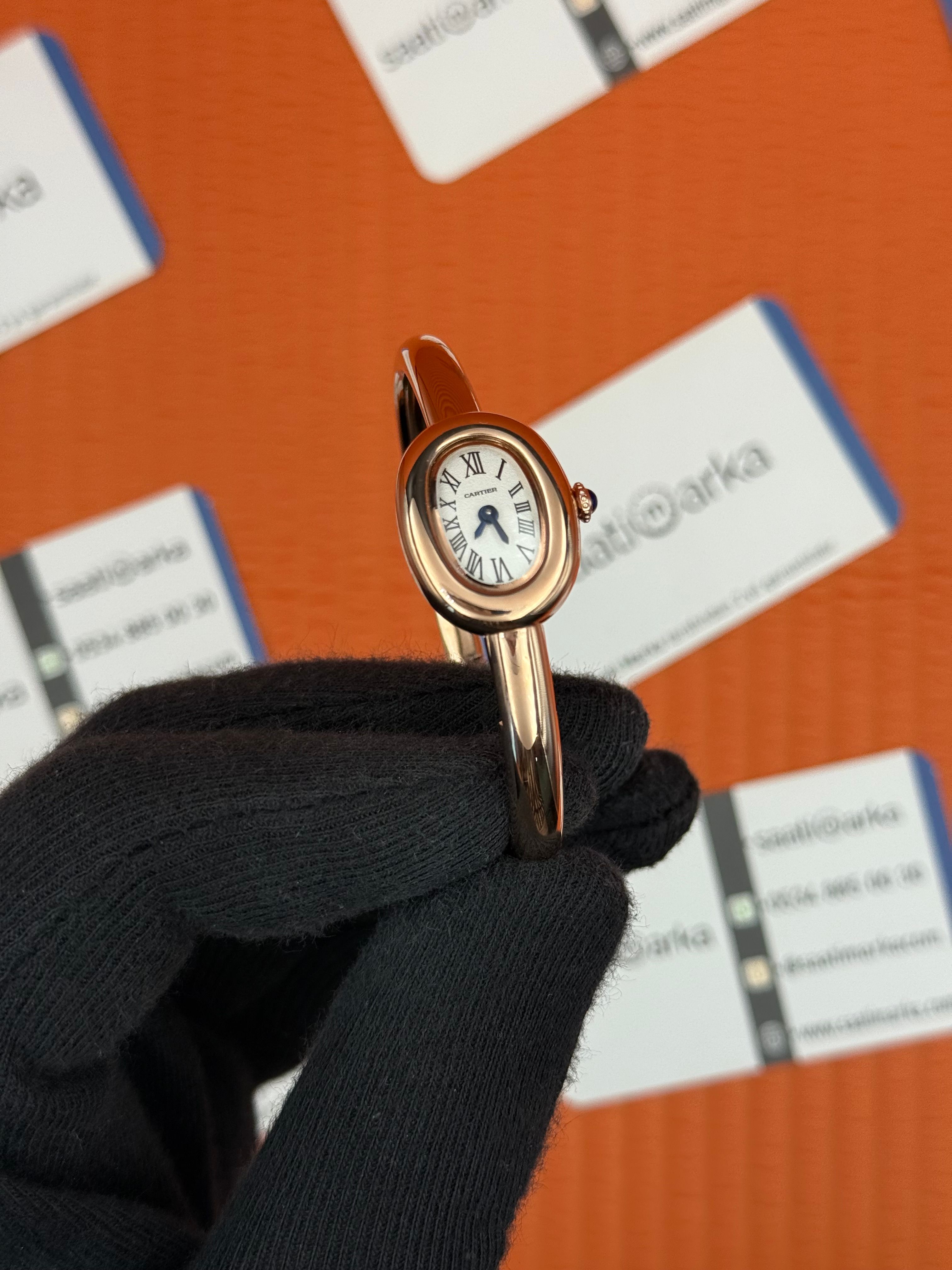 CARTIER Baignoire 25mm rose kasa rose kordon