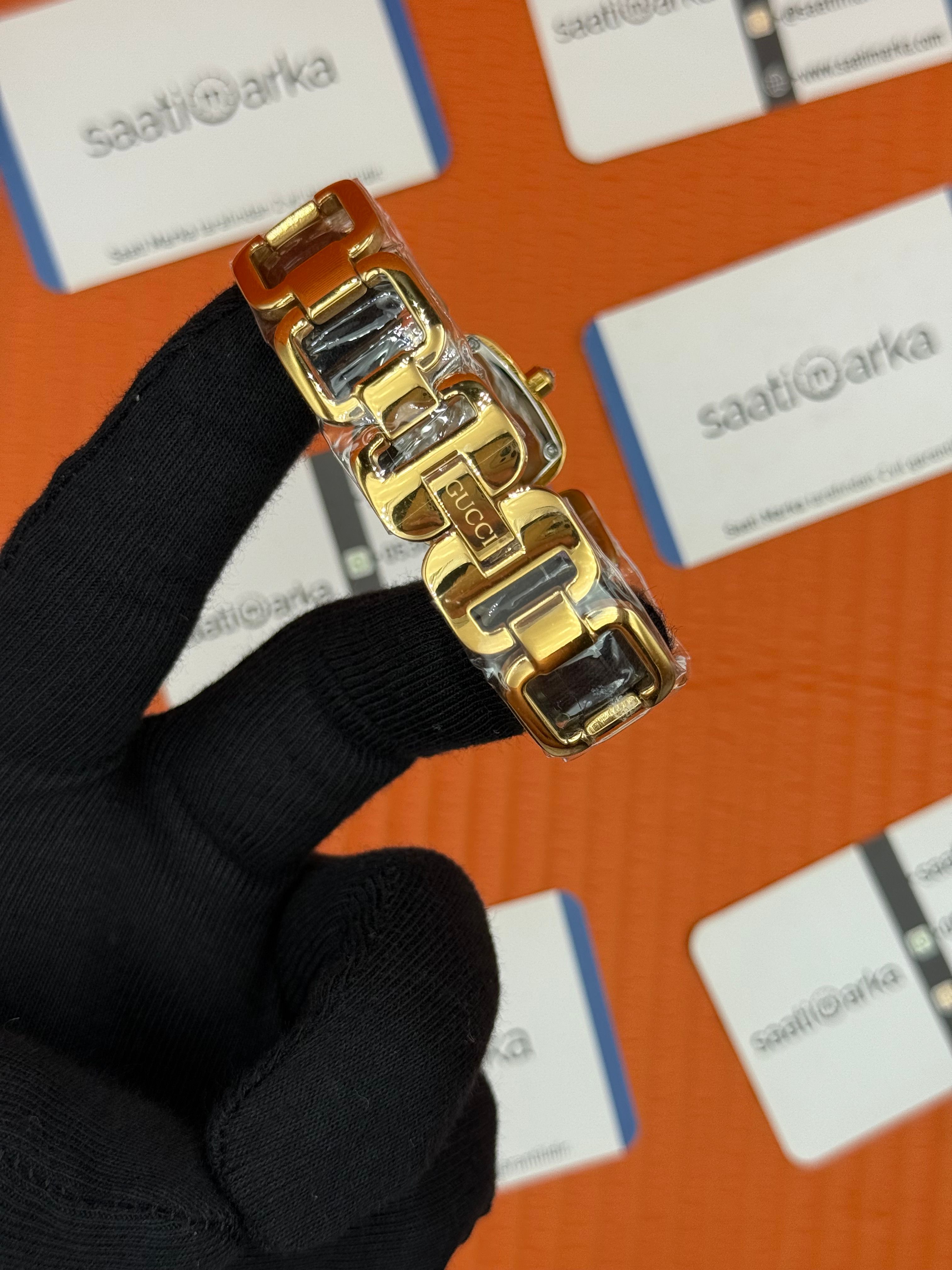 GUCCI YA gri kadran gold kasa kordon kadın kol saati