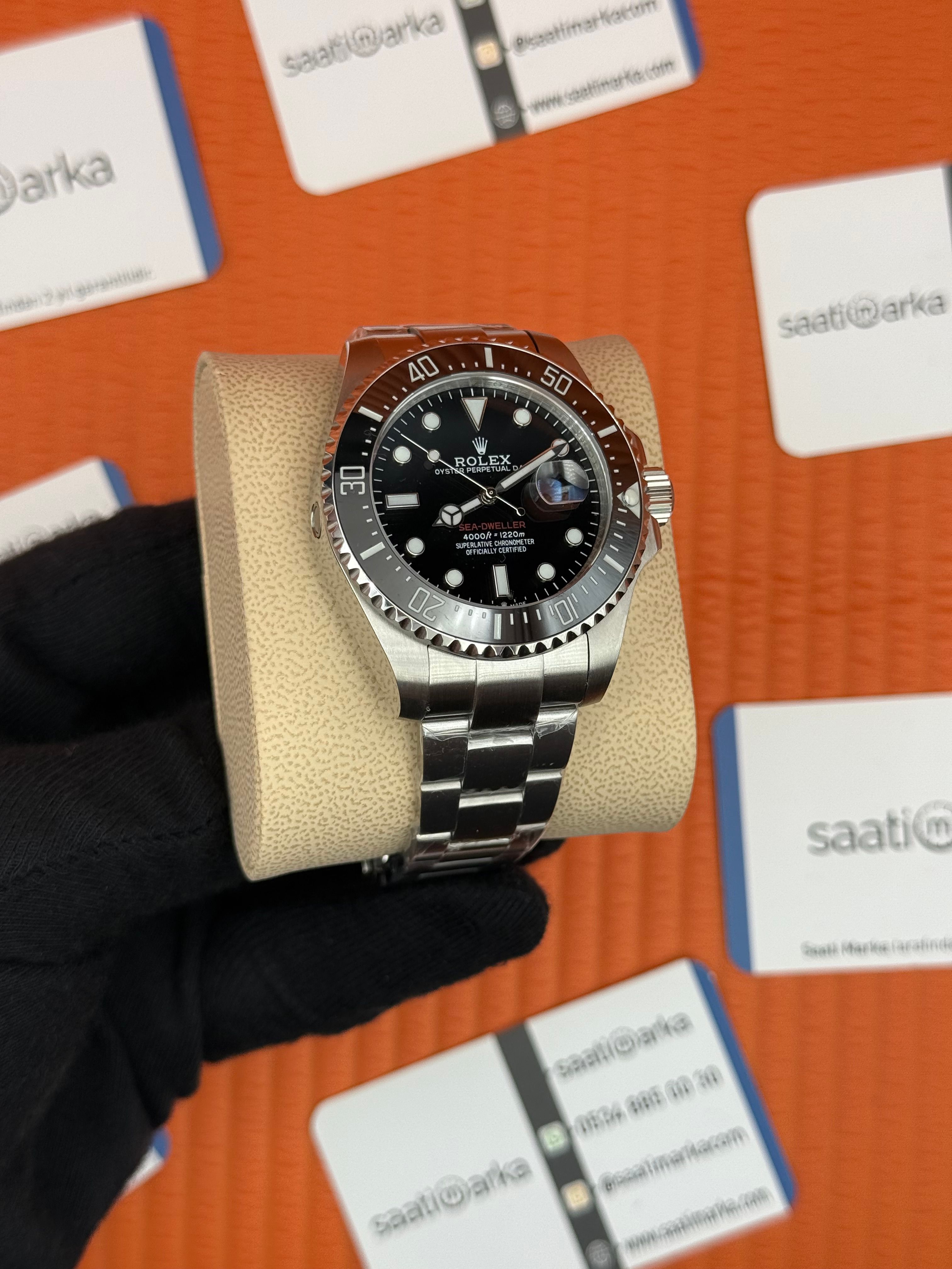ROLEX Sea Dweller black dial silver kasa-kordon