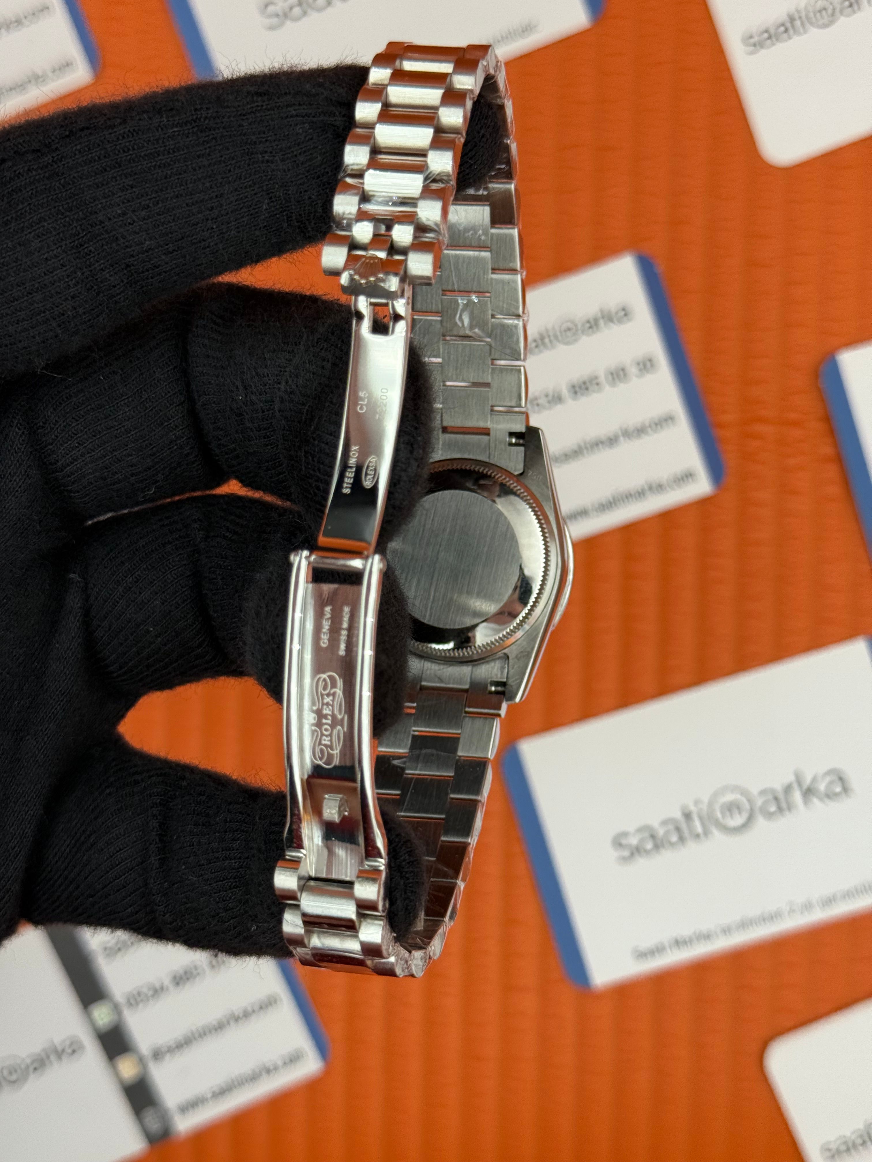 ROLEX datejust 31mm yeşil kadran silver president kordon taşlı bezel 