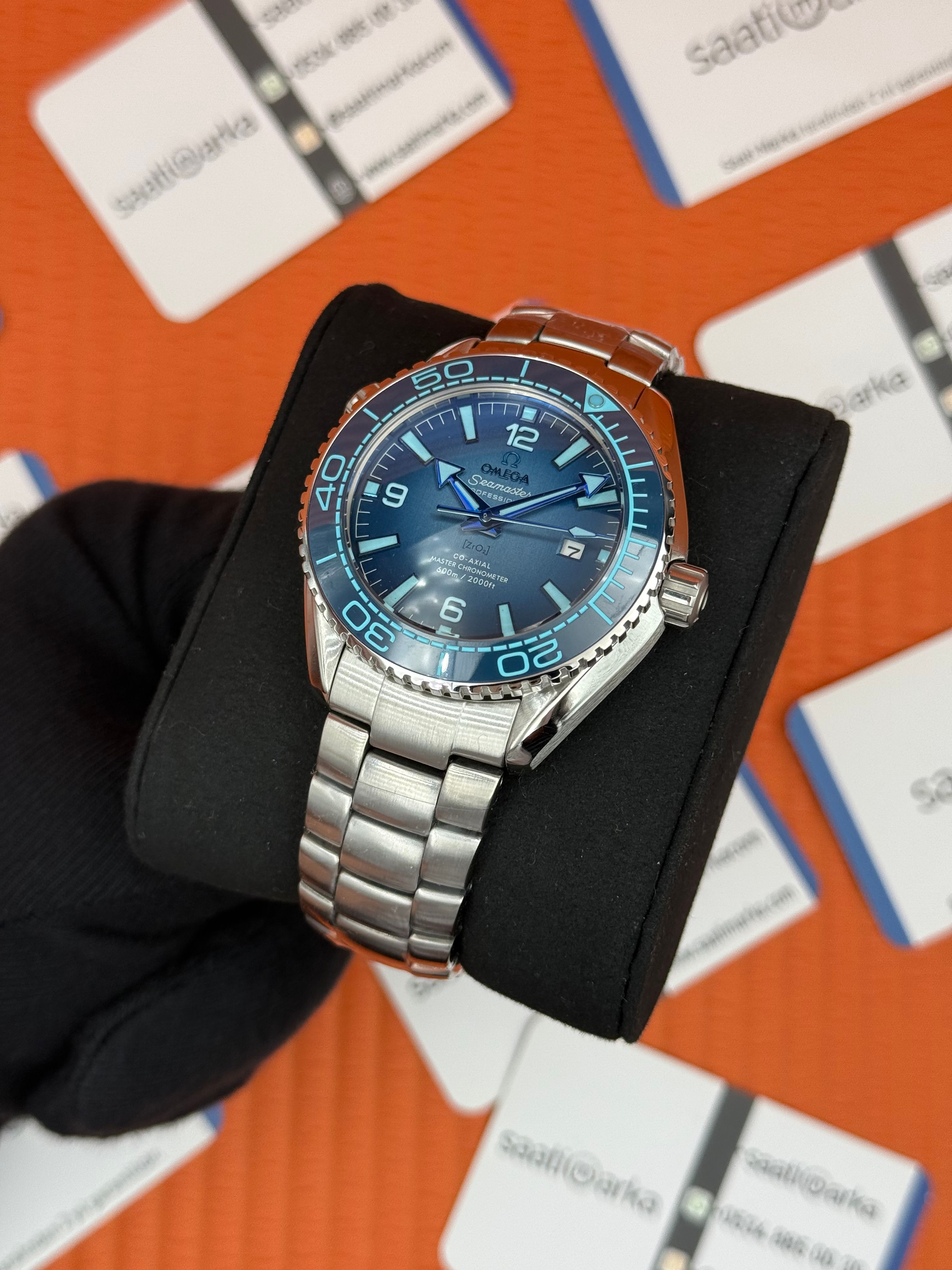 OMEGA SEAMSTER CHRONOMETER 600M LACİVERT KADRAN BEZEL ÇELİK KASA KORDON 