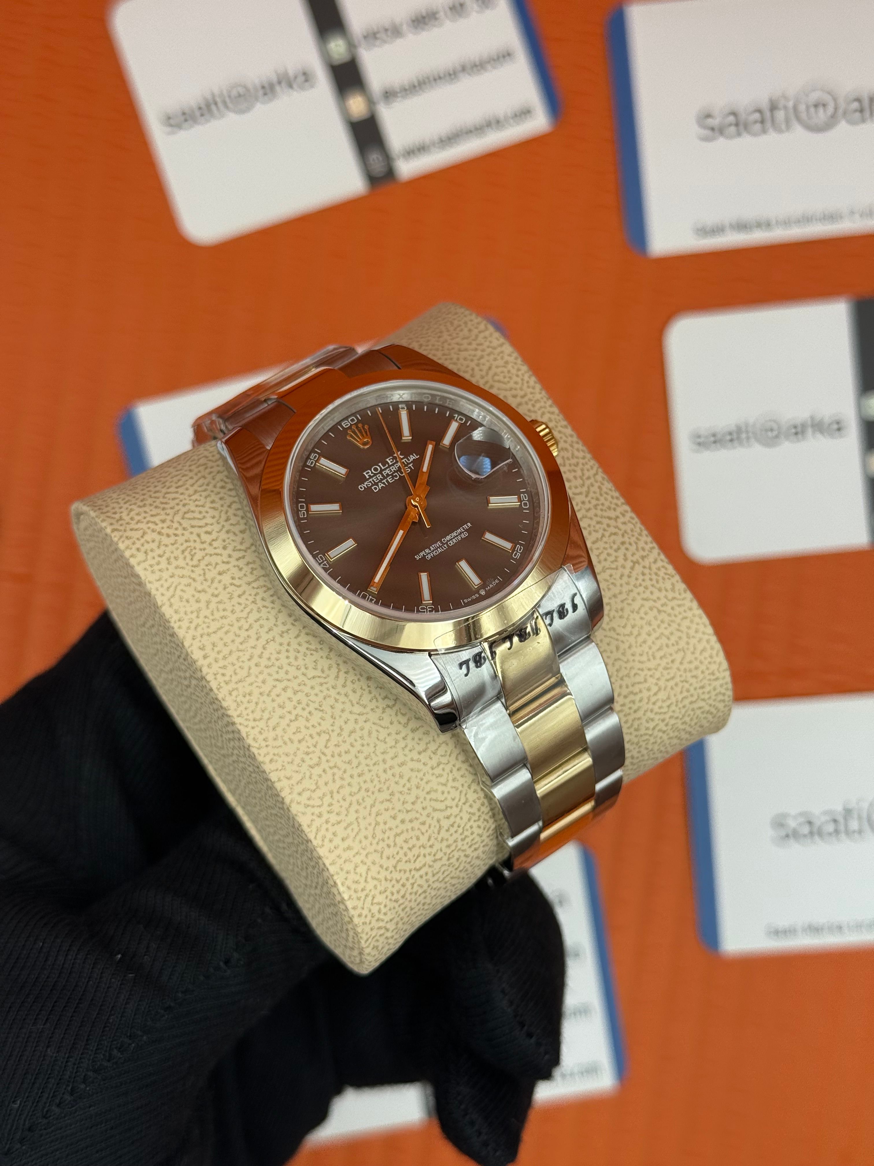 ROLEX Datejust gray dial gold silver kasa-kordon oyster