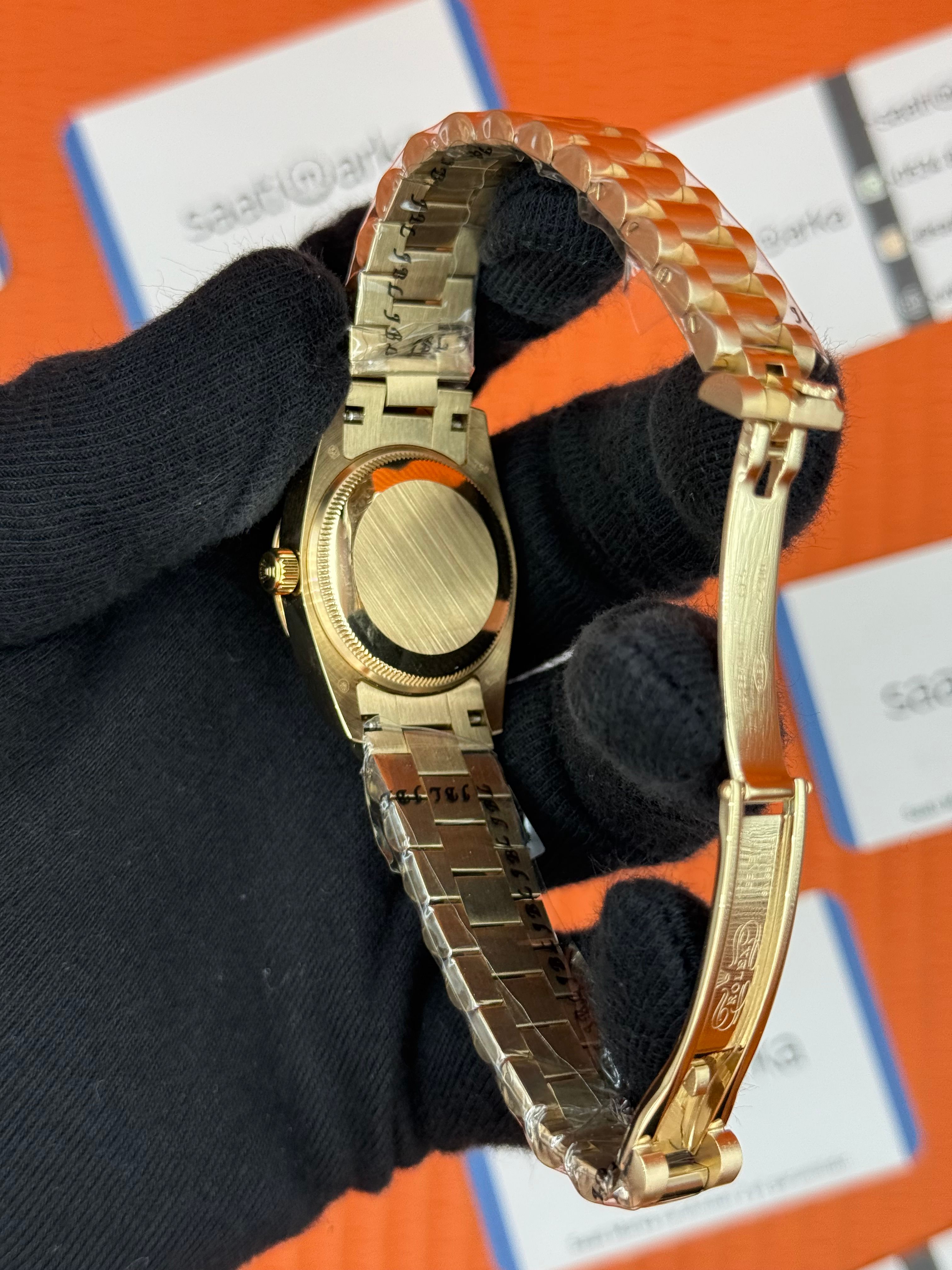 ROLEX datejust 31mm full gold president kordon