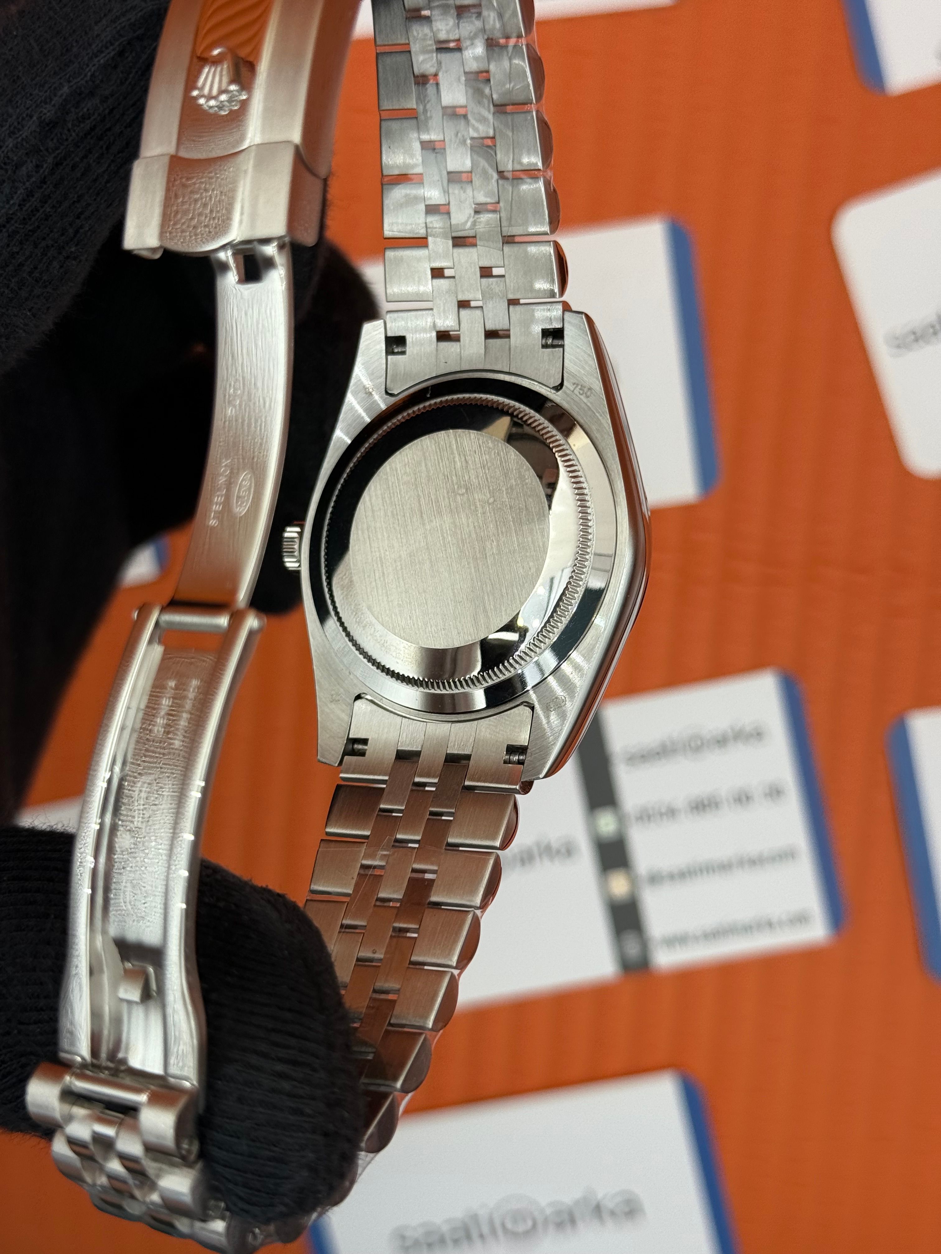 ROLEX Datejust roma rakamlı white dial silver jubilee kordon