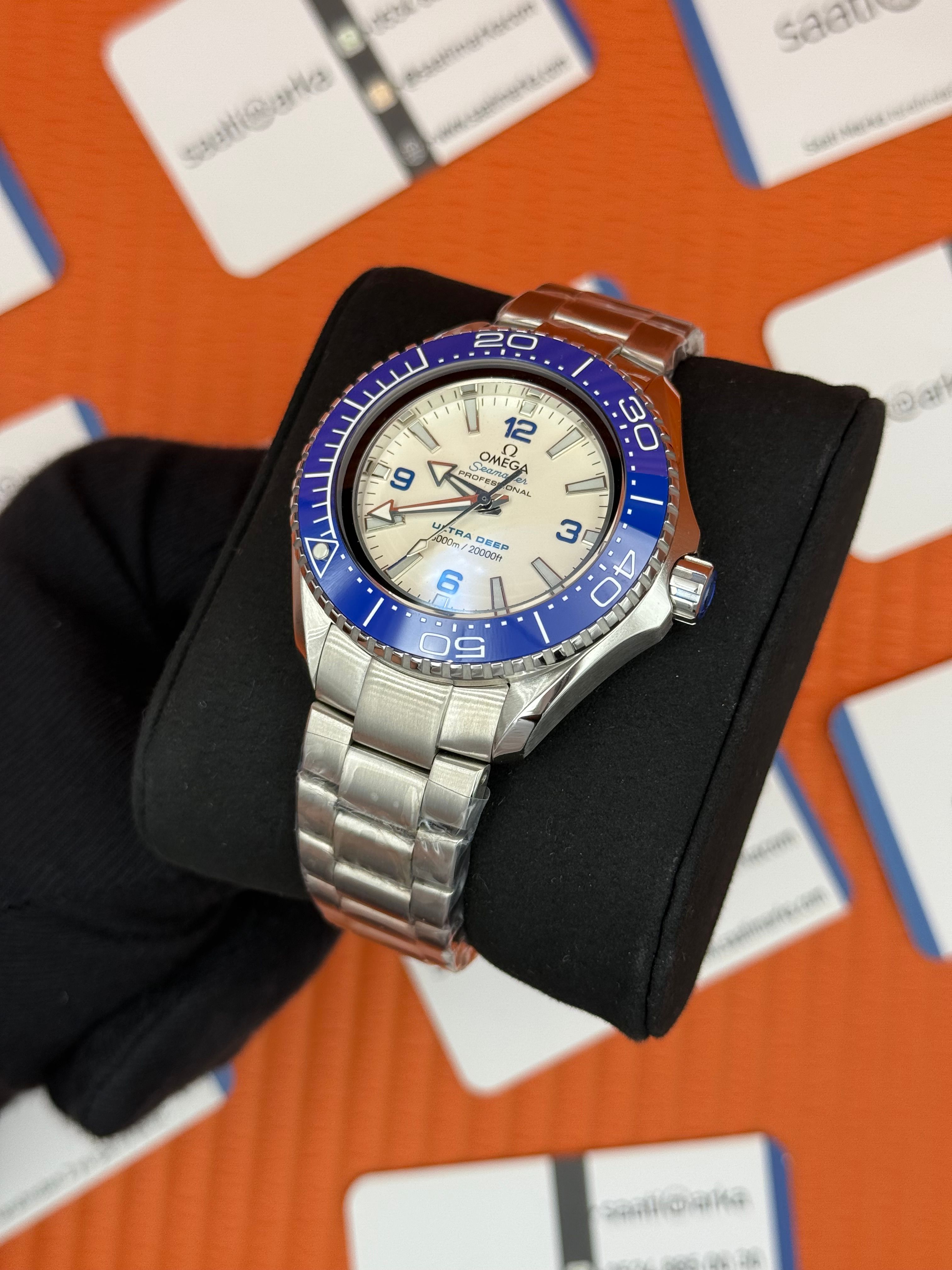 OMEGA SEAMASTER ULTRA DEEP 6000M BEYAZ KADRAN MAVİ BEZEL