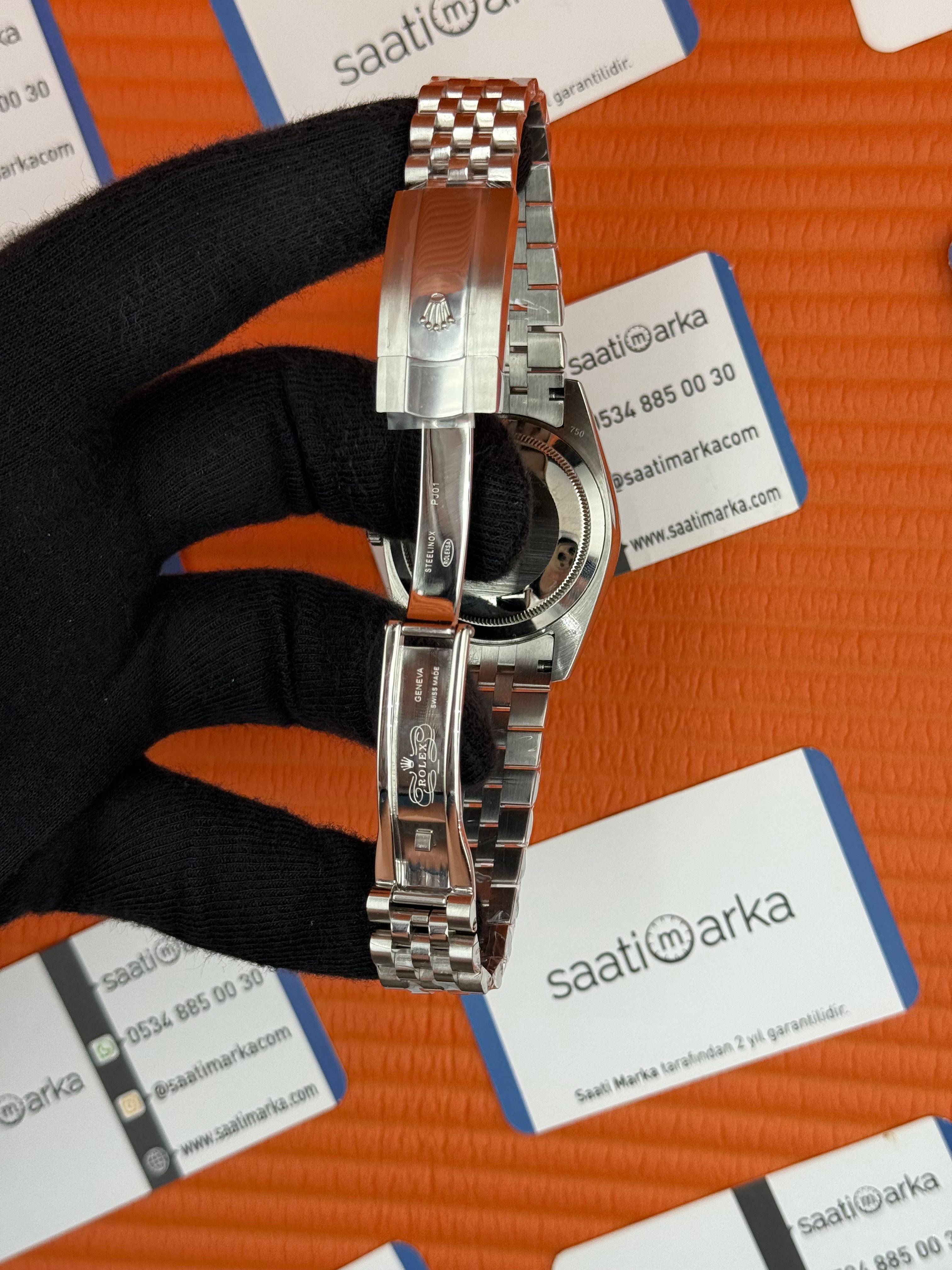 ROLEX Day Date siyah kadran silver jubilee kordon