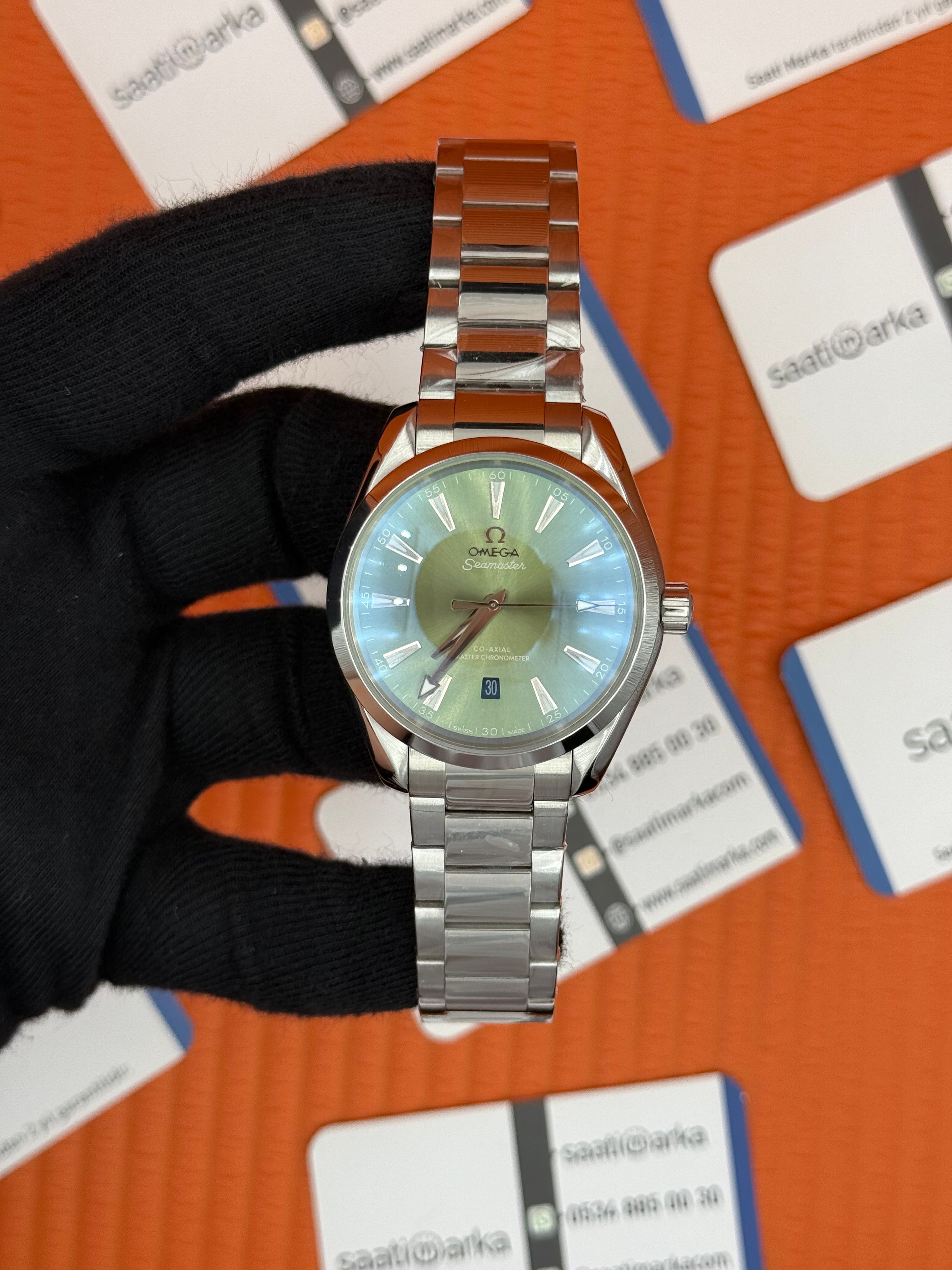 OMEGA SEAMASTER AQUA TERRA HAKİ KADRAN ÇELİK KORDON KASA 