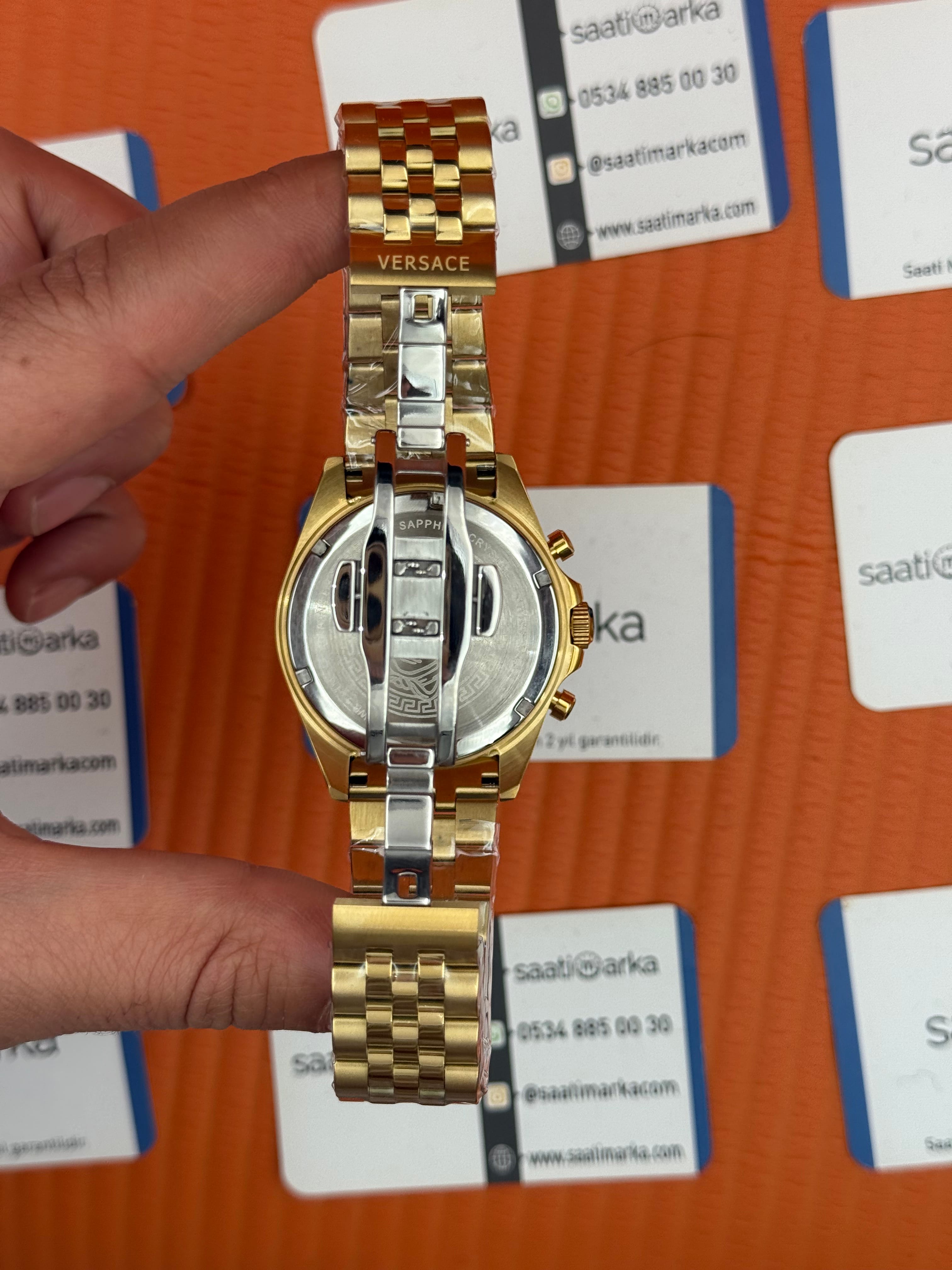 VERSACE yeşil kadran gold kasa kordon jubilee erkek kol saati