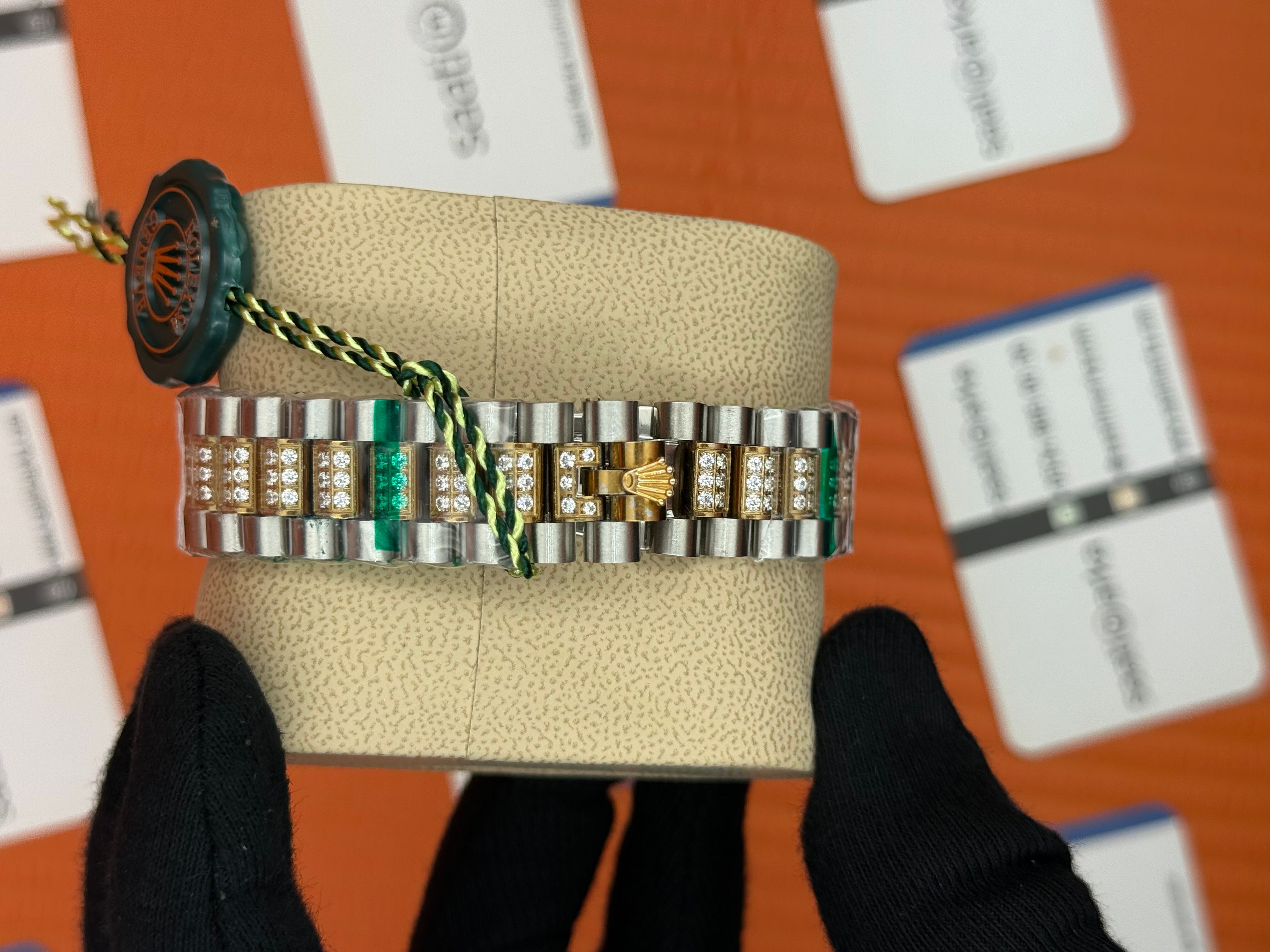ROLEX Datejust taşlı kasa kordon gold silver 