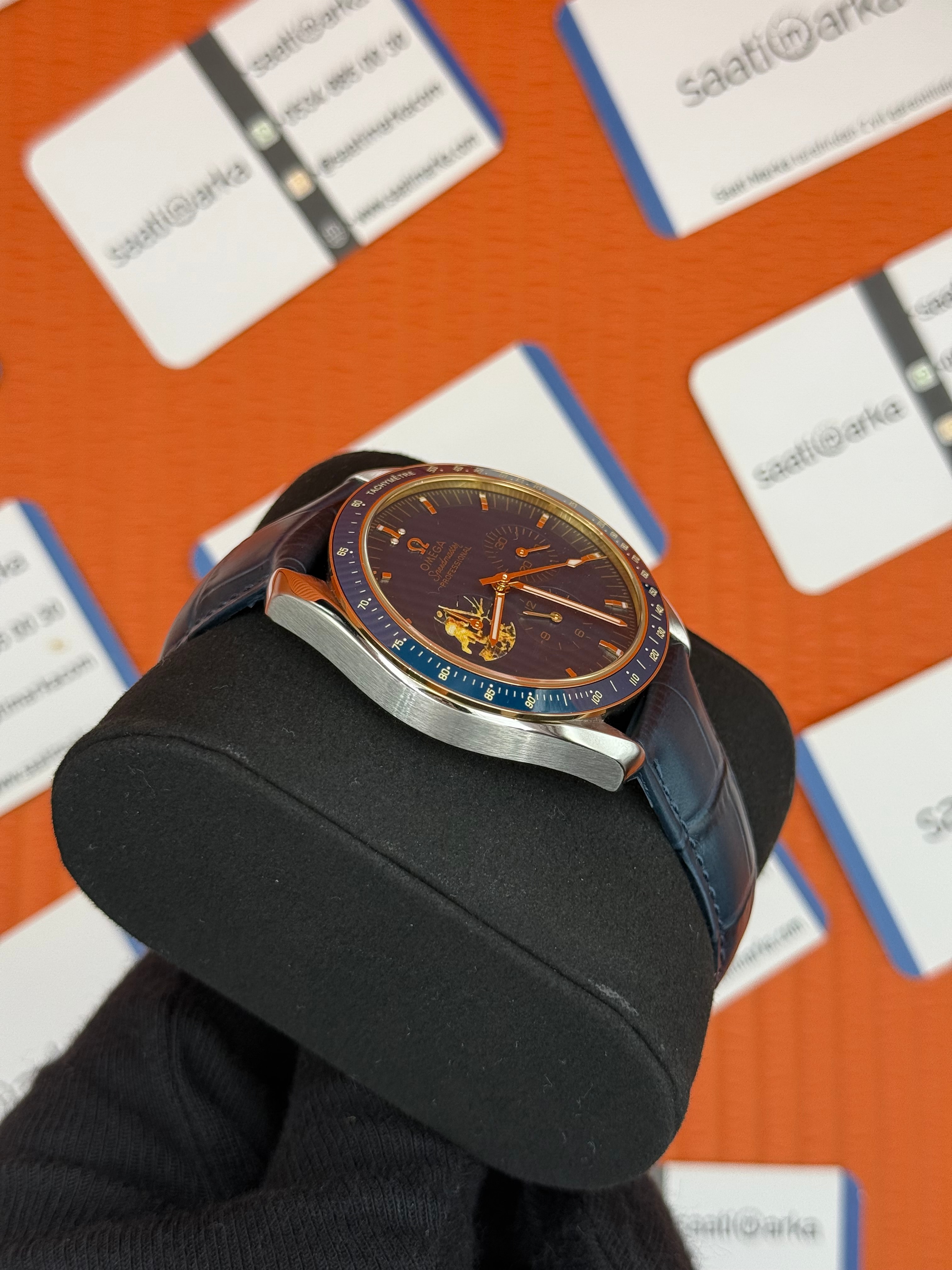 OMEGA SPEEDMASTER LACİVERT KORDON LACİVERT KADRAN