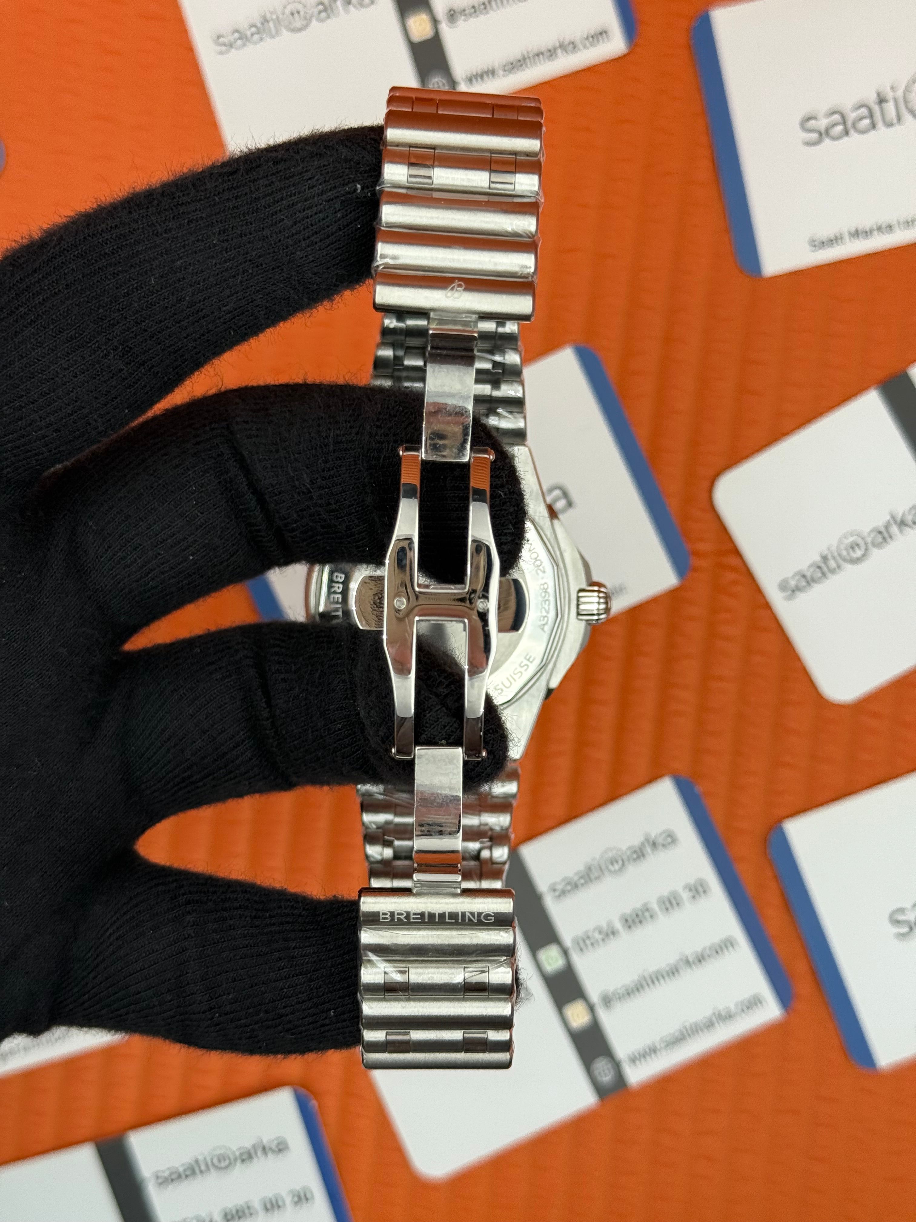 BREITLING GMT SİYAH KADRAN SİLVER KASA-KORDON