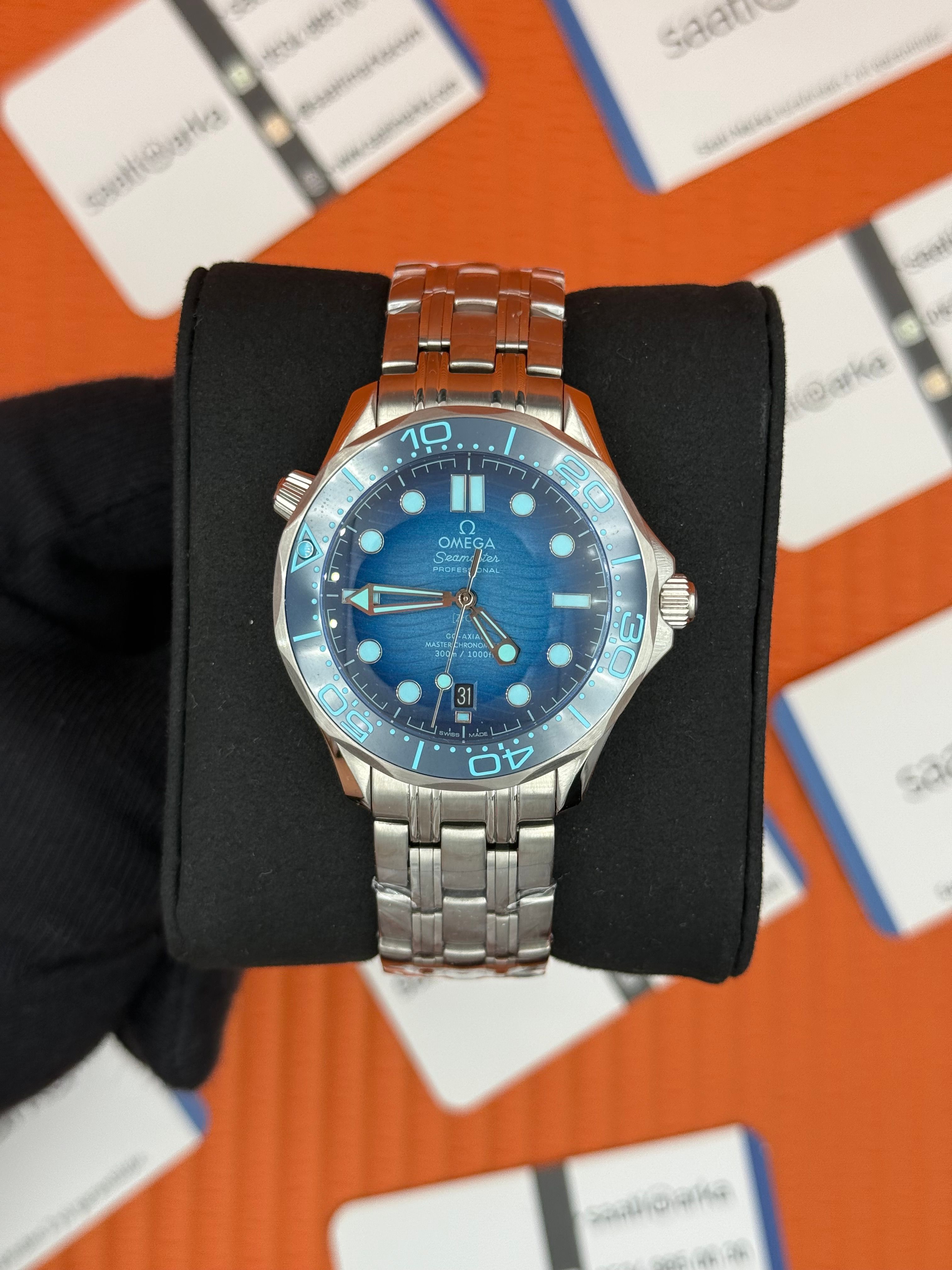 OMEGA SAAT SEAMASTER 300M  MAVİ KADRAN BEZEL SİLVER KASA KORDON 