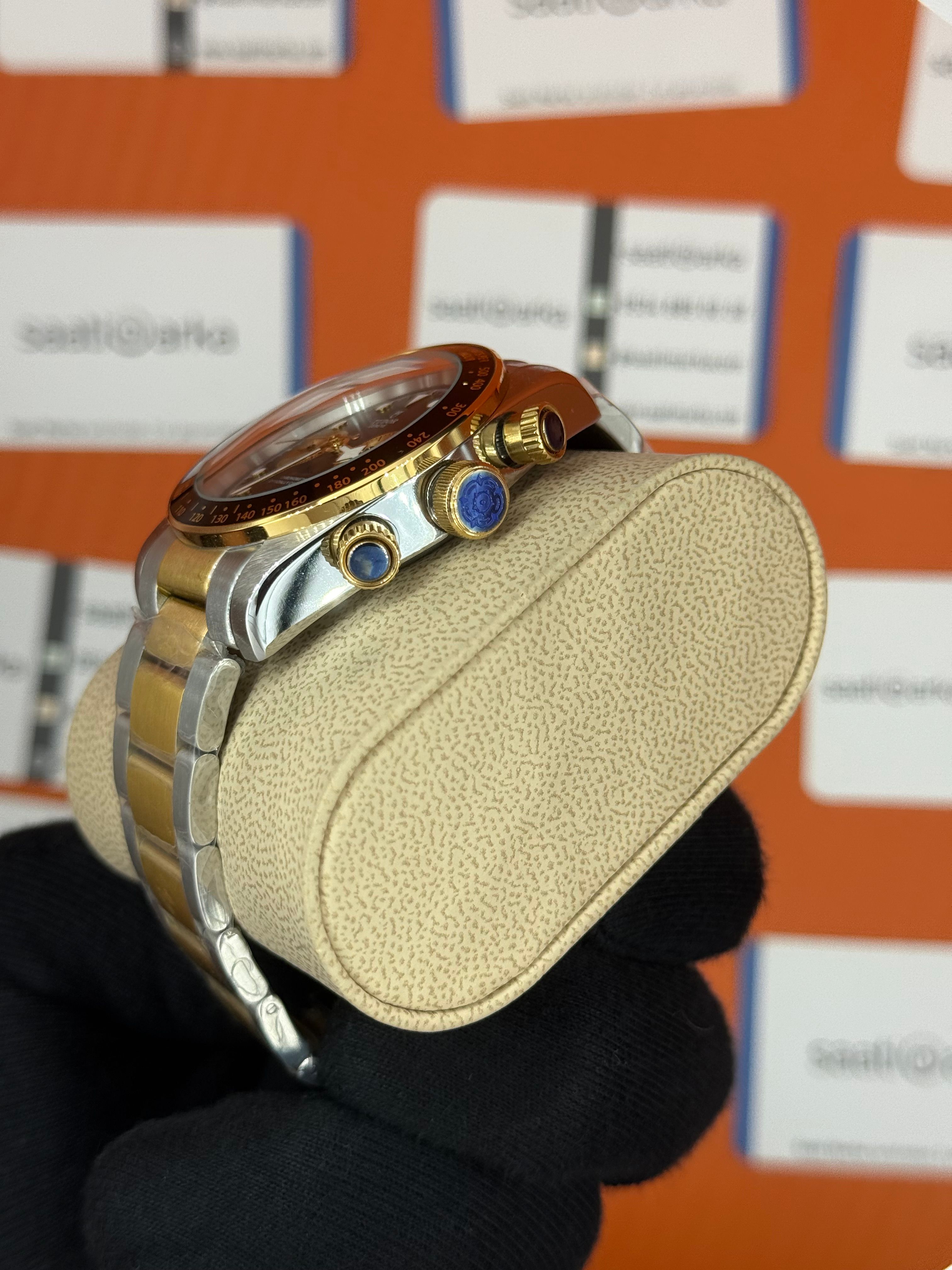TUDOR black bey siyah kadran gold silver kasa kordon 41mm erkek kol saati