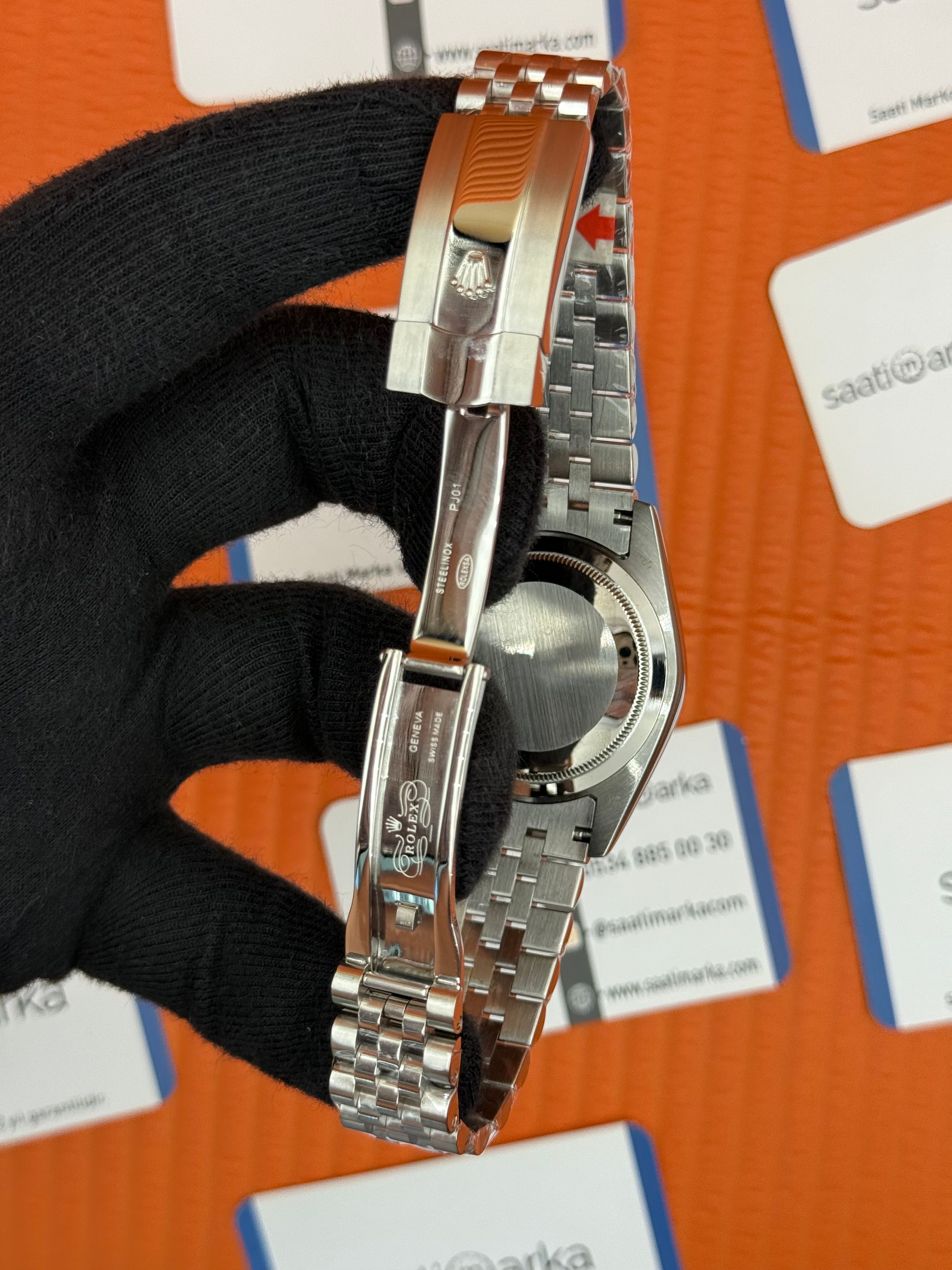 ROLEX Datejust roma rakamlı white dial silver jubilee kordon