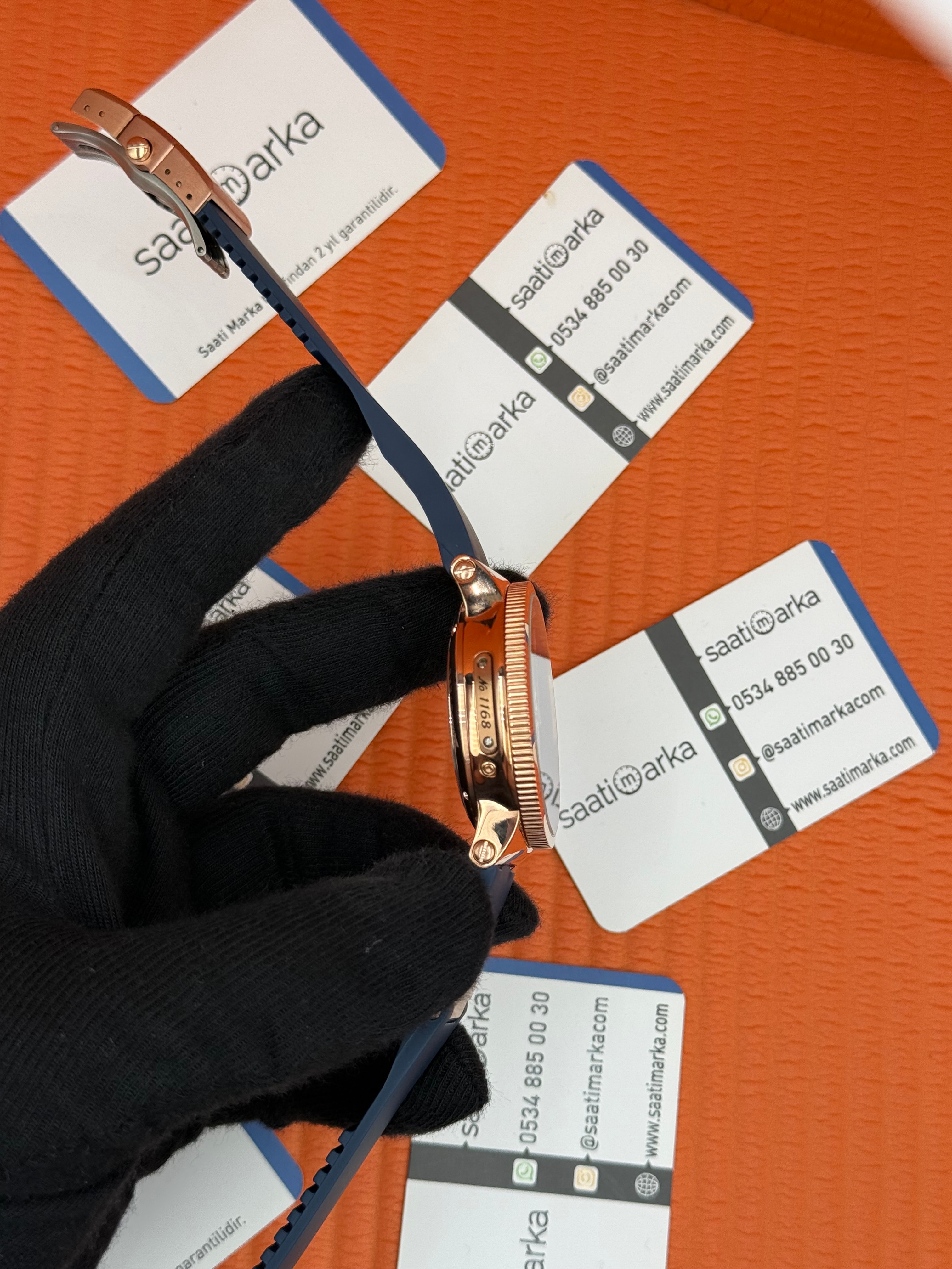 ULYSSE NARDİN MAR TOURBİLLON ROSE KASA ROSE LACİVERT KADRAN