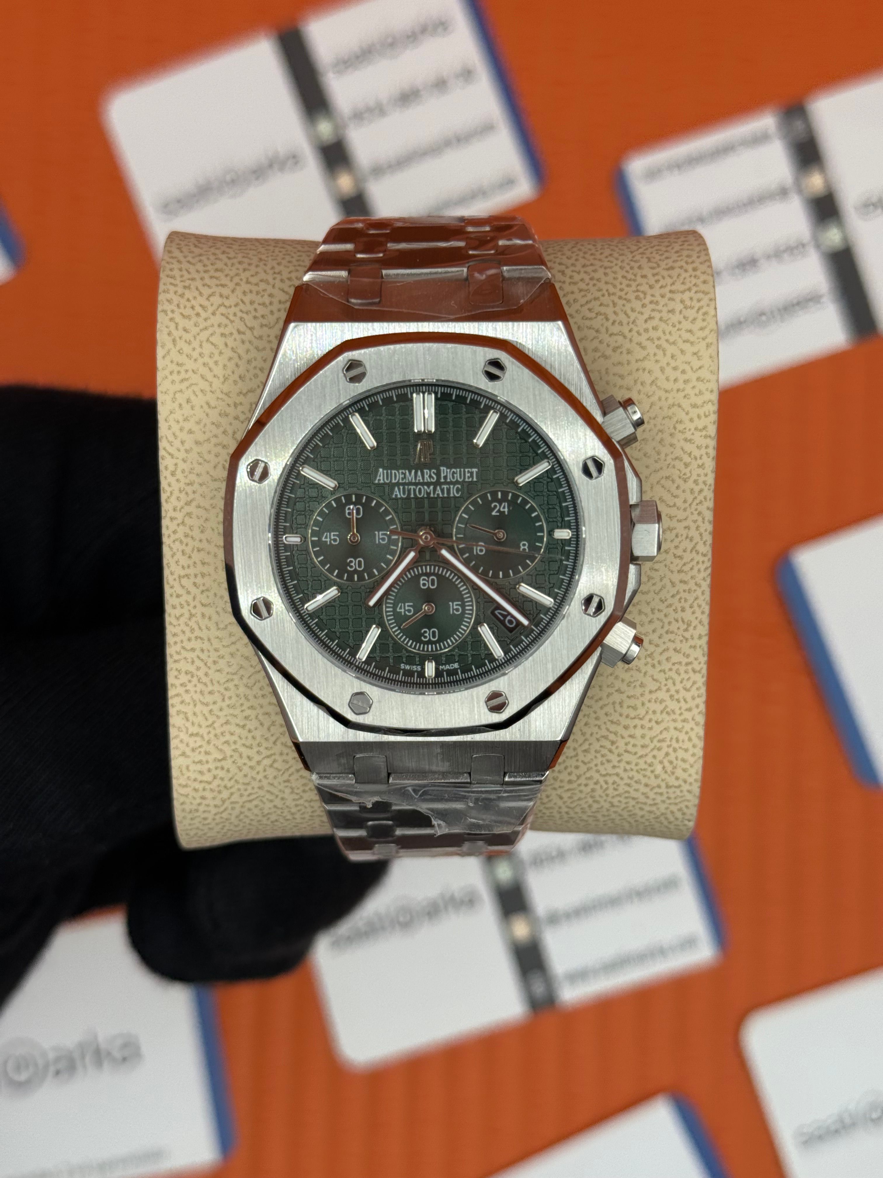 AUDEMARS PİGUET ROYAL OAK YEŞİL KADRAN SİLVER KASA-KORDON
