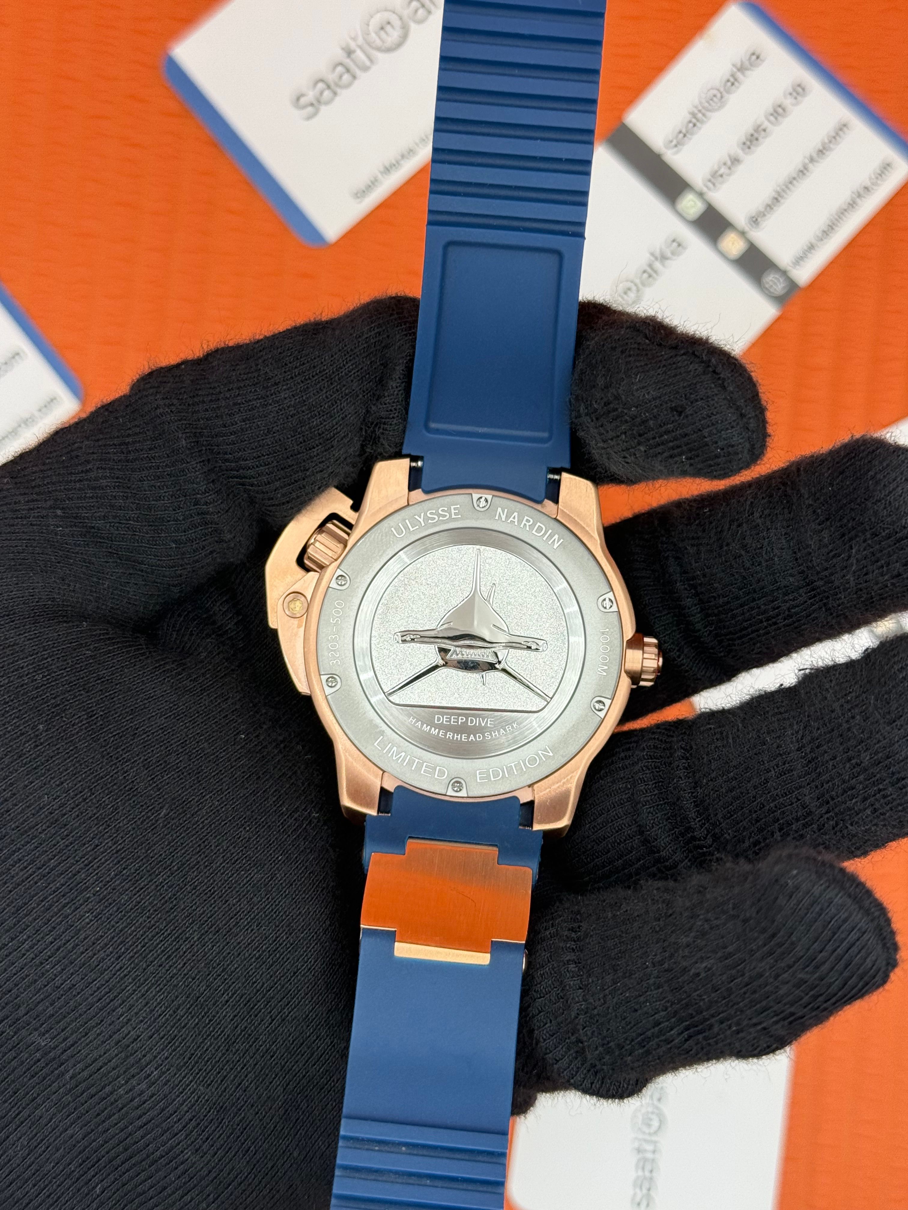 ULYSSE NARDİN CHRONOMETER ROSE KASA LACİVERT KORDON 
