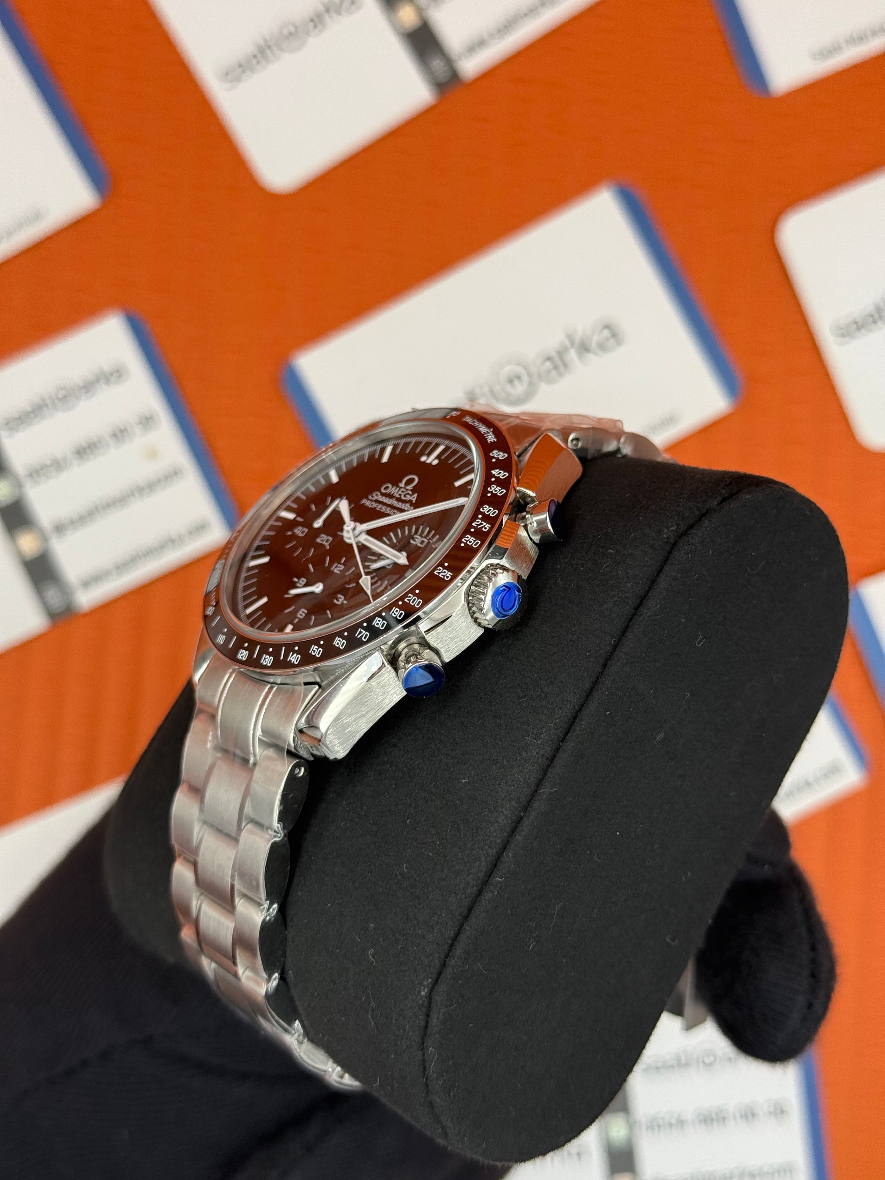 OMEGA SPEEDMASTER SİYAH KADRAN SİLVER KADRAN KORDON 