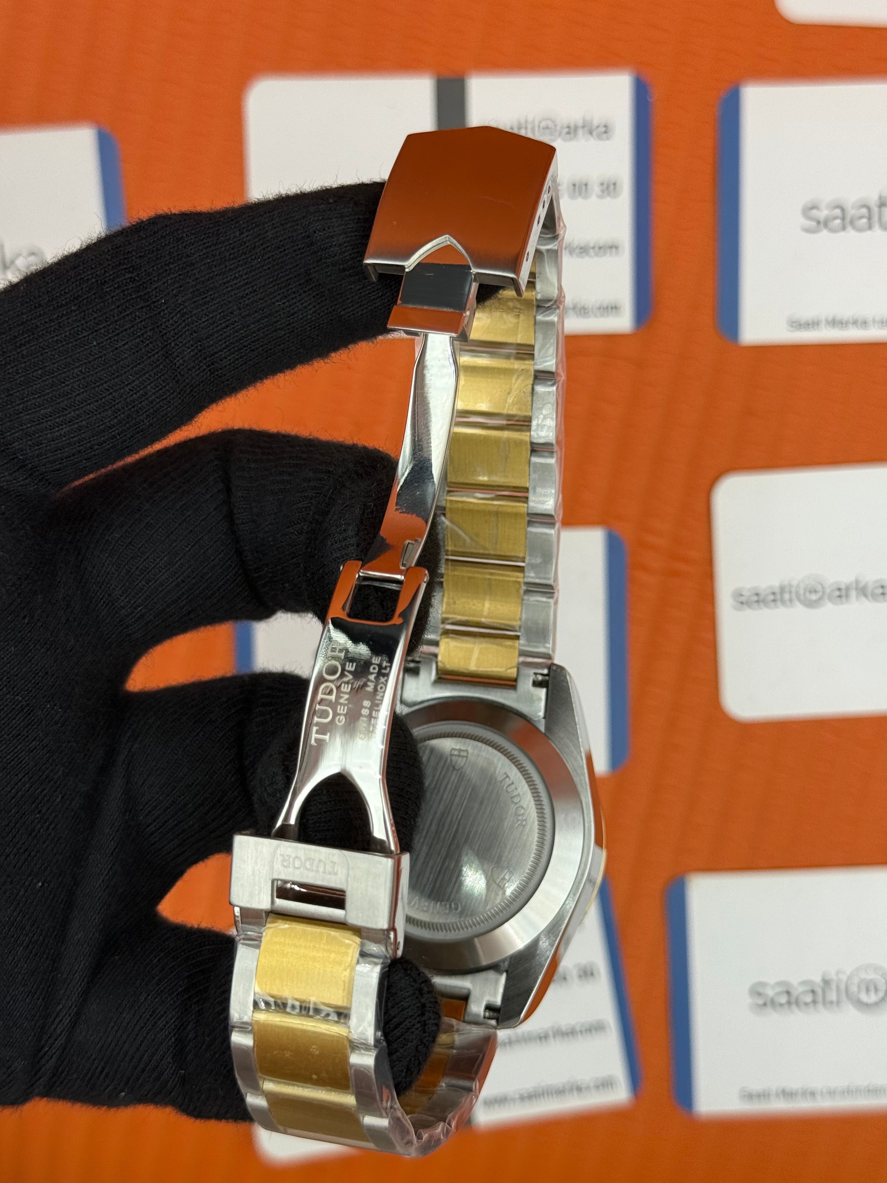 TUDOR black bey şampanya kadran gold silver kasa kordon 41mm erkek kol saati