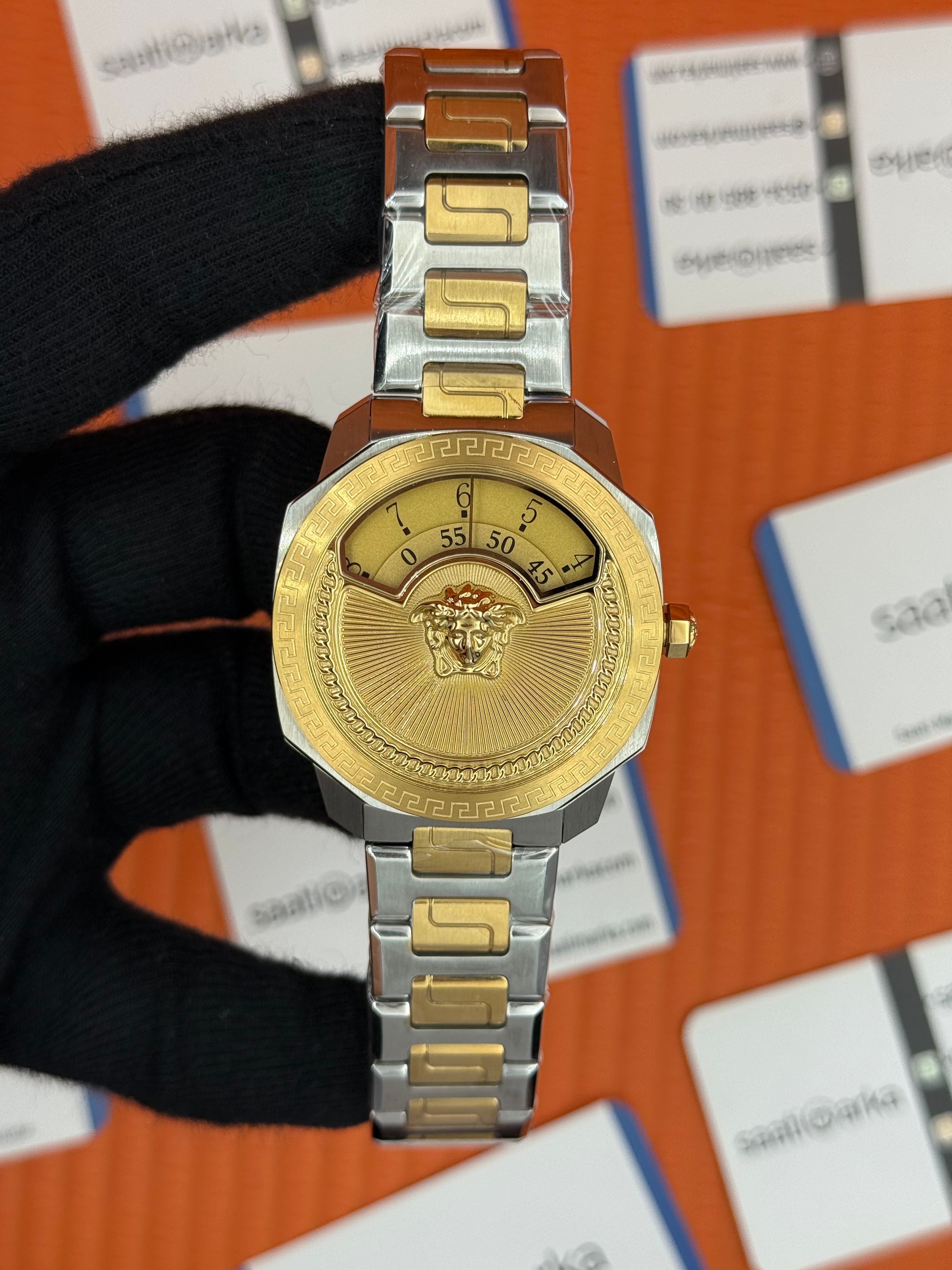 VERSACE ERKEK KOL SAATİ GOLD SİLVER KASA KORDON