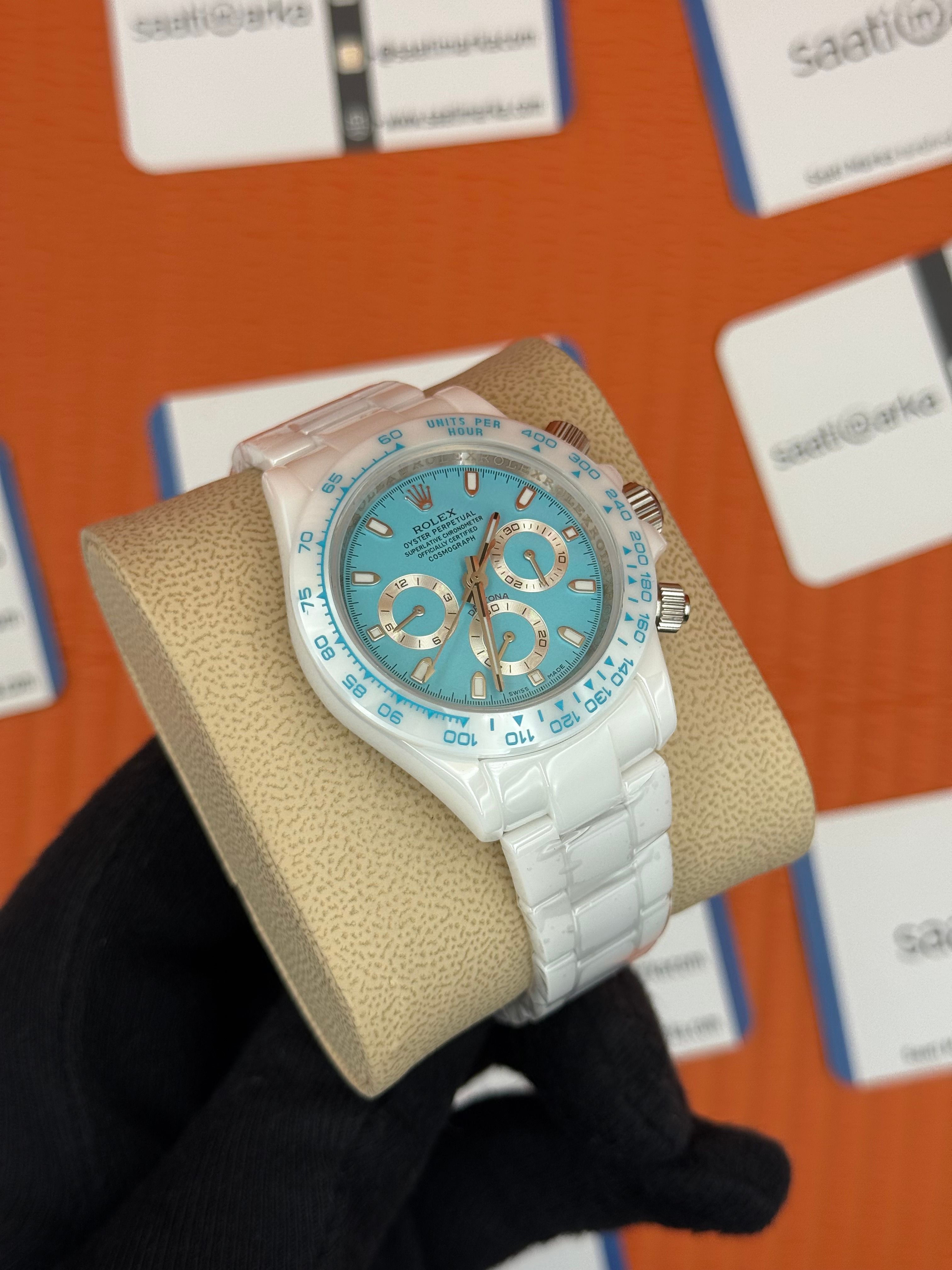 ROLEX Daytona turguoise dial SERAMİK kasa-kordon