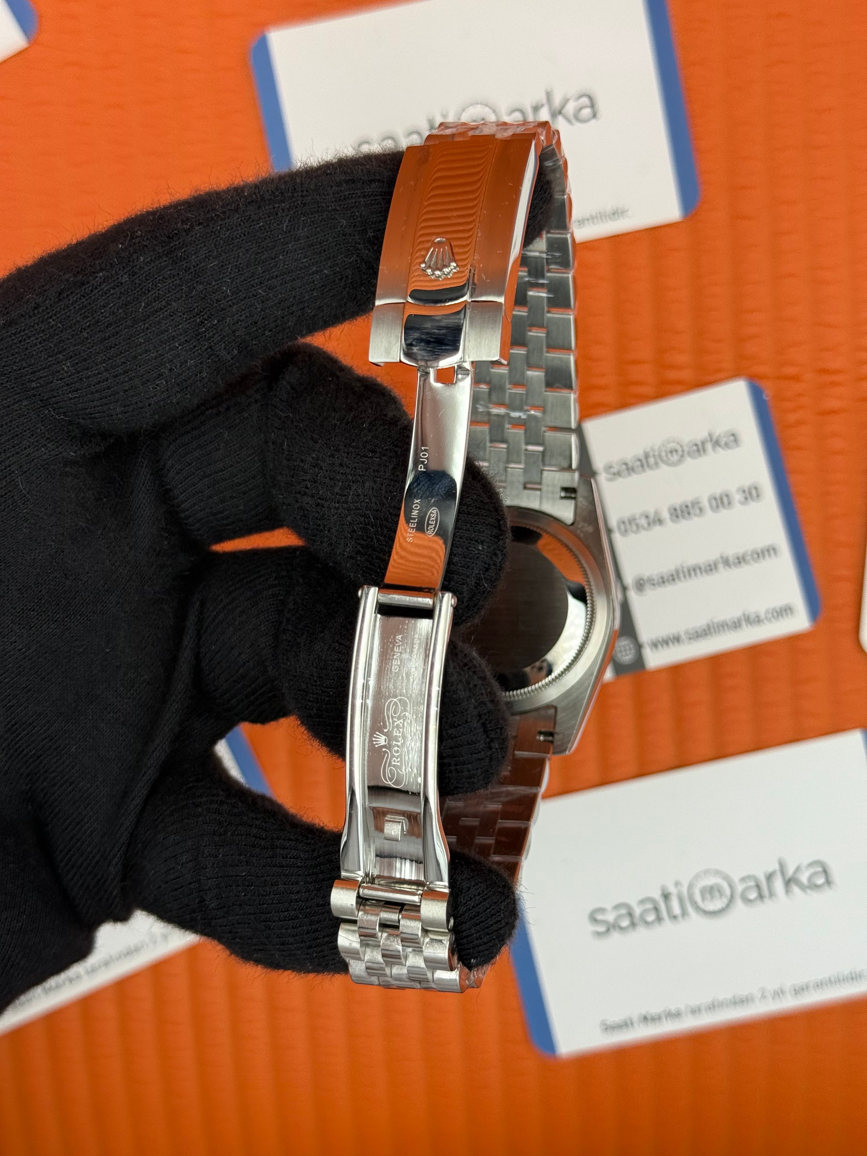 ROLEX datejust 36mm siyah kadran silver jubilee kordon 