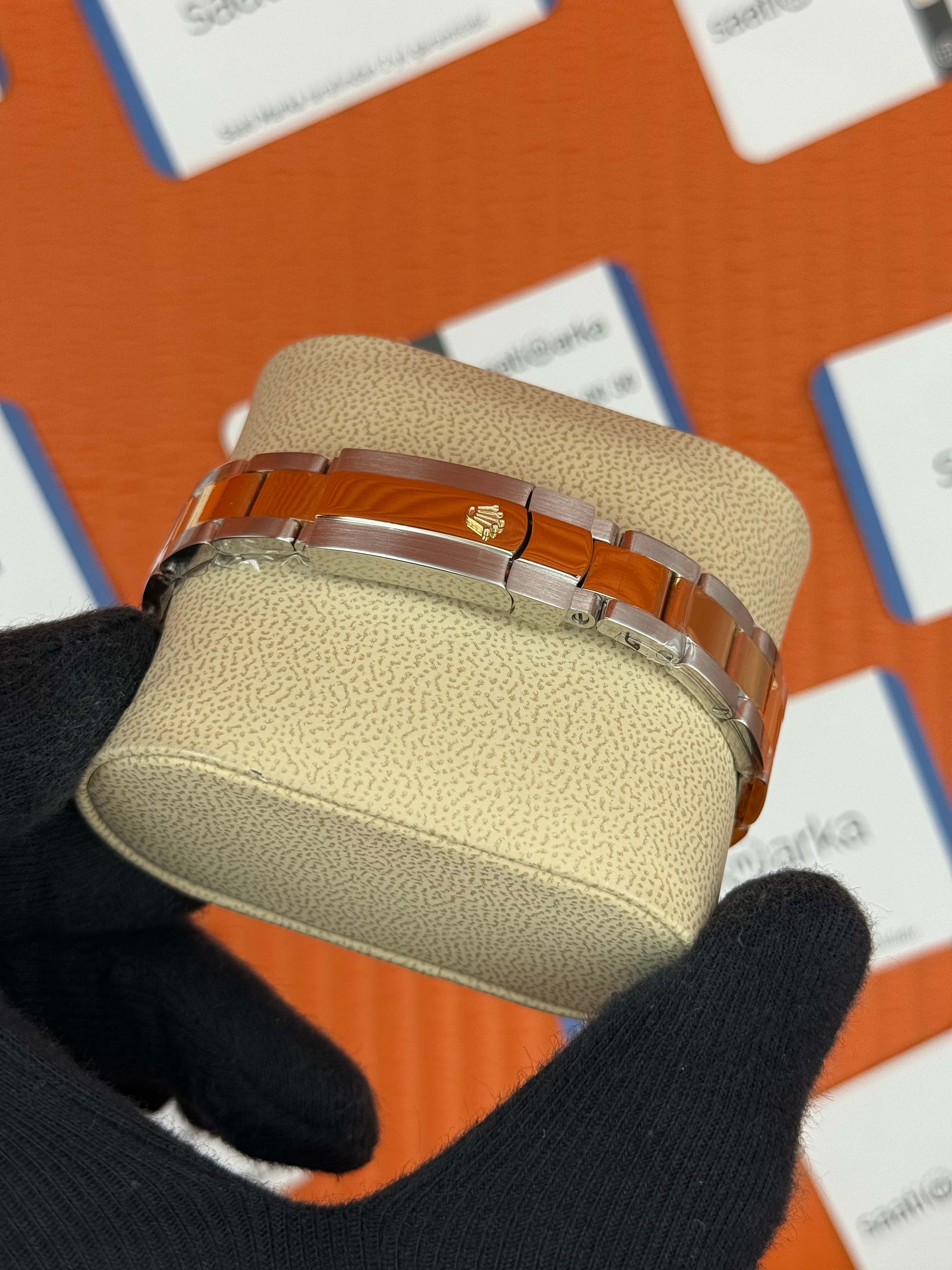 ROELX datejust 31mm beyaz baget taşlı kadran gold silver oyster kordon