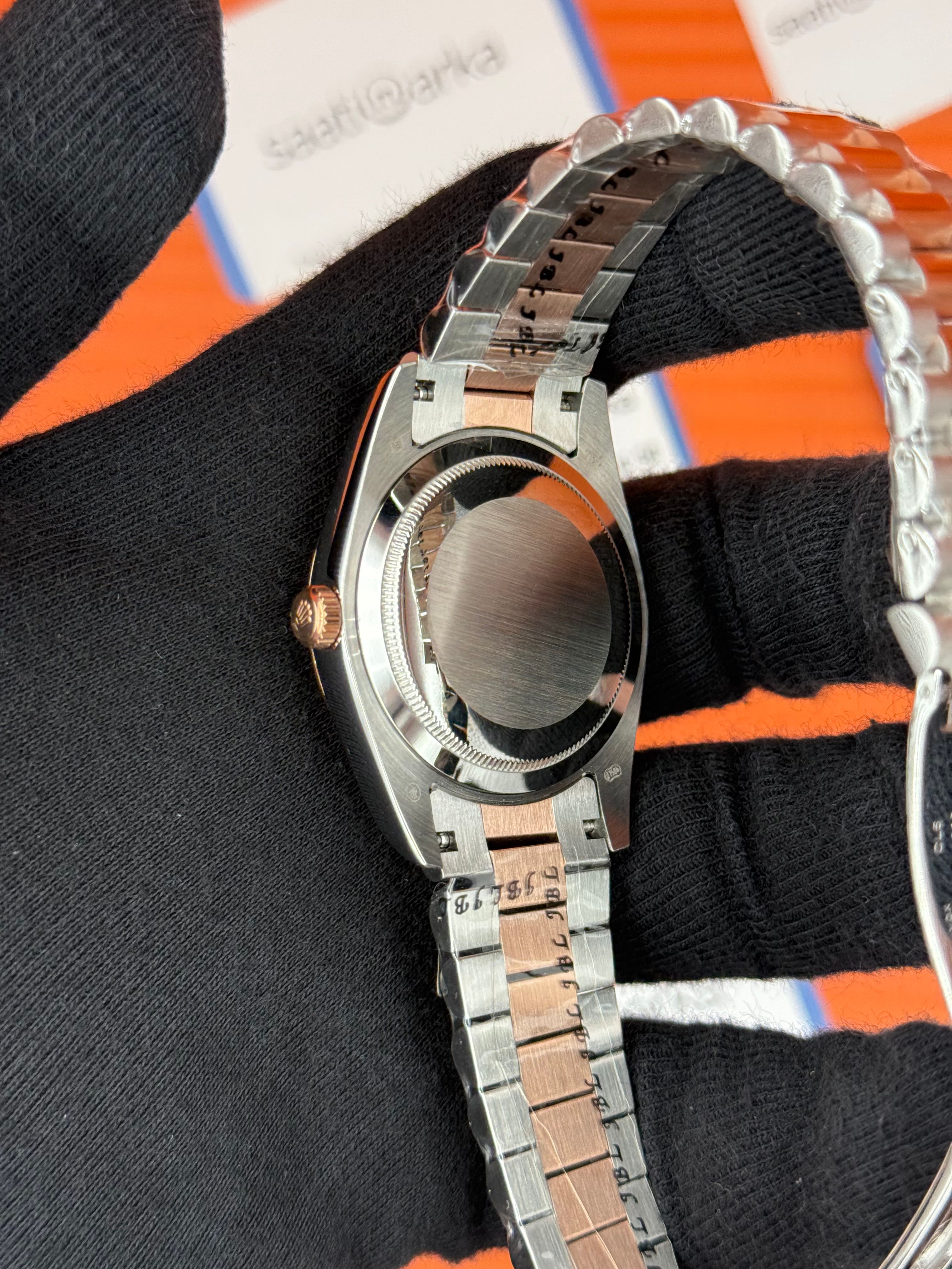 ROLEX Day Date roma rakamlı gri kadran rose silver president kordon