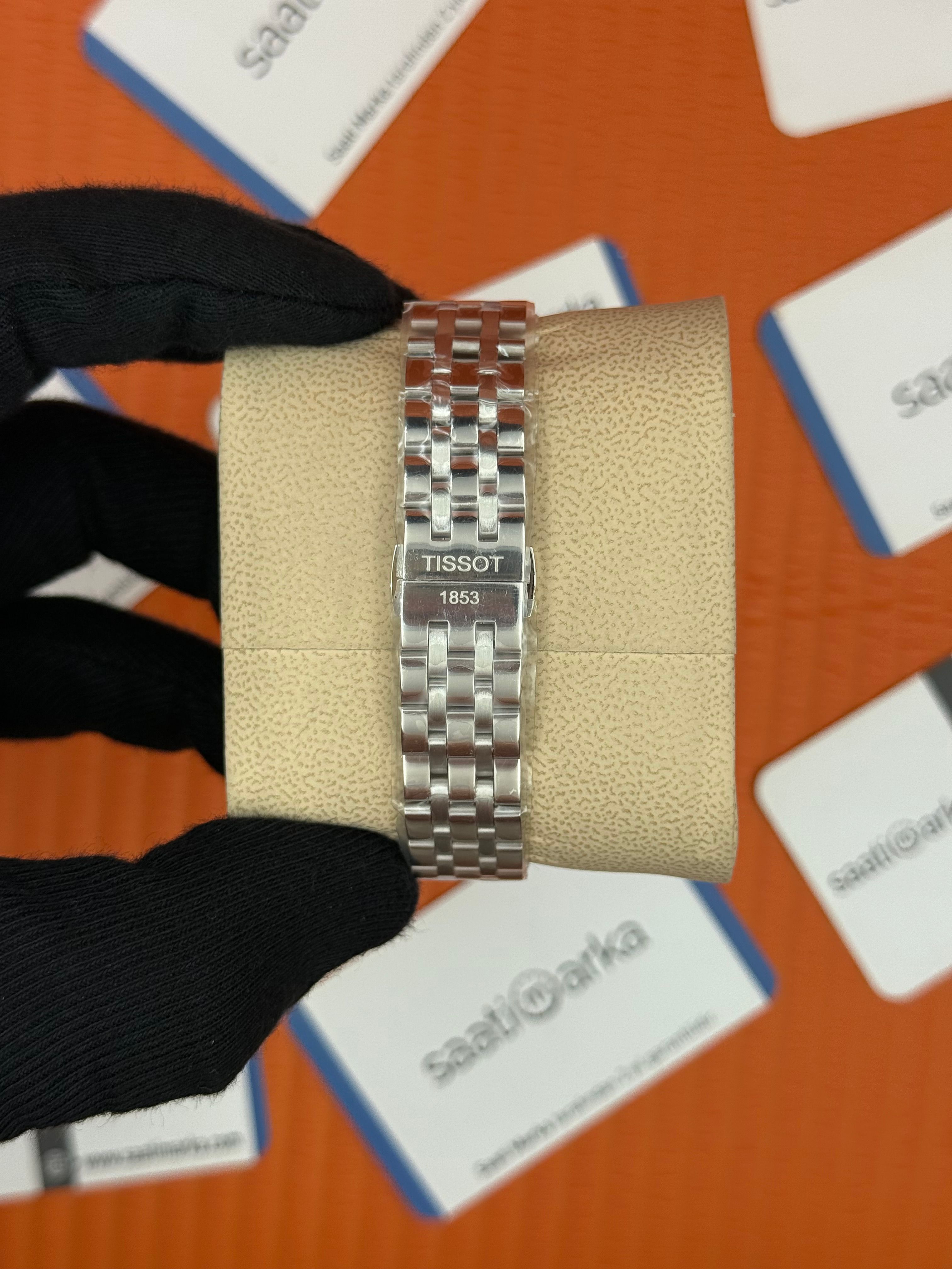 TISSOT carson premium gent monnphase mavi kadran silver kasa kordon kadın kol saati