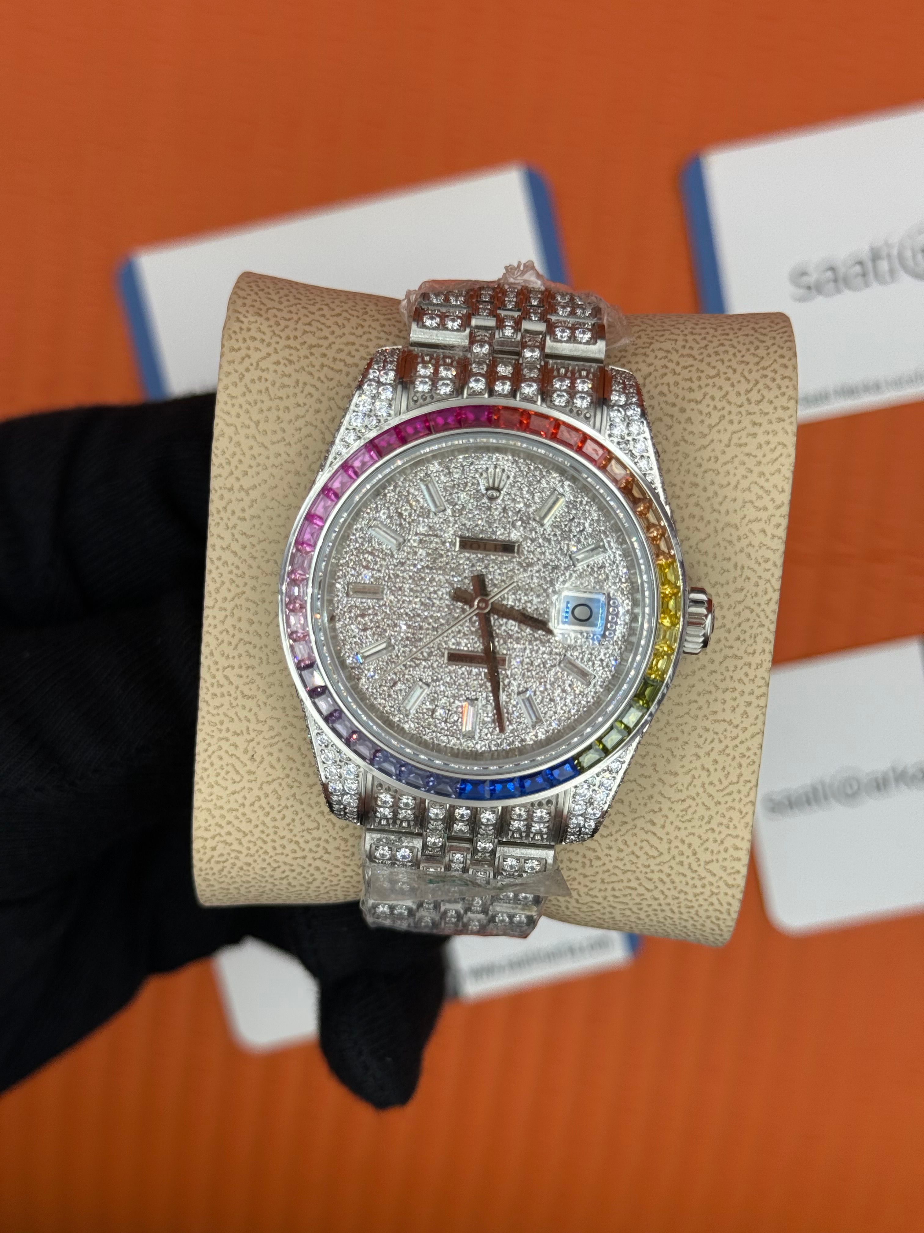 ROLEX Datejust full diamond 41mm silver