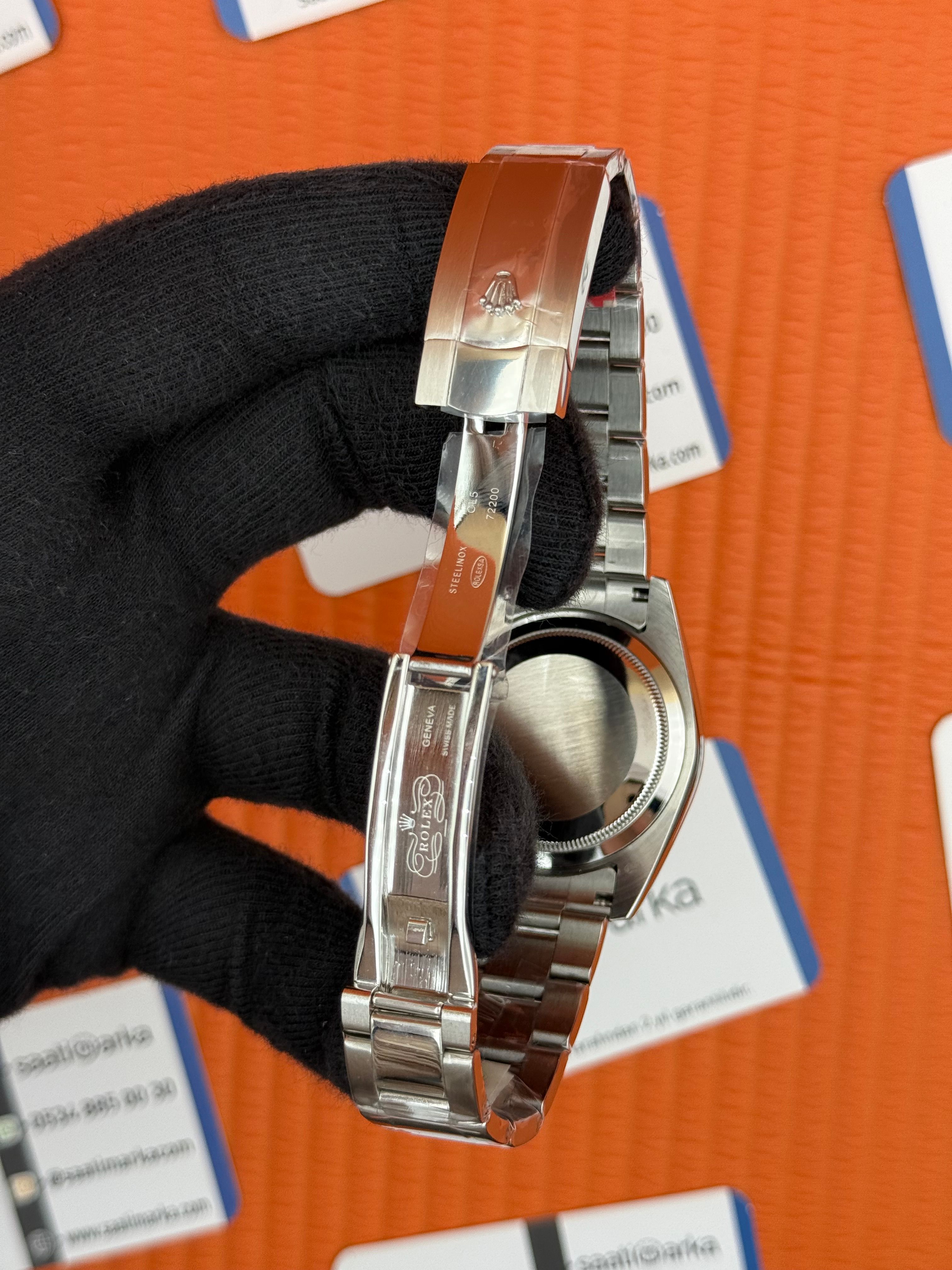 ROLEX Datejust wimbledon grey dial silver oyster kordon