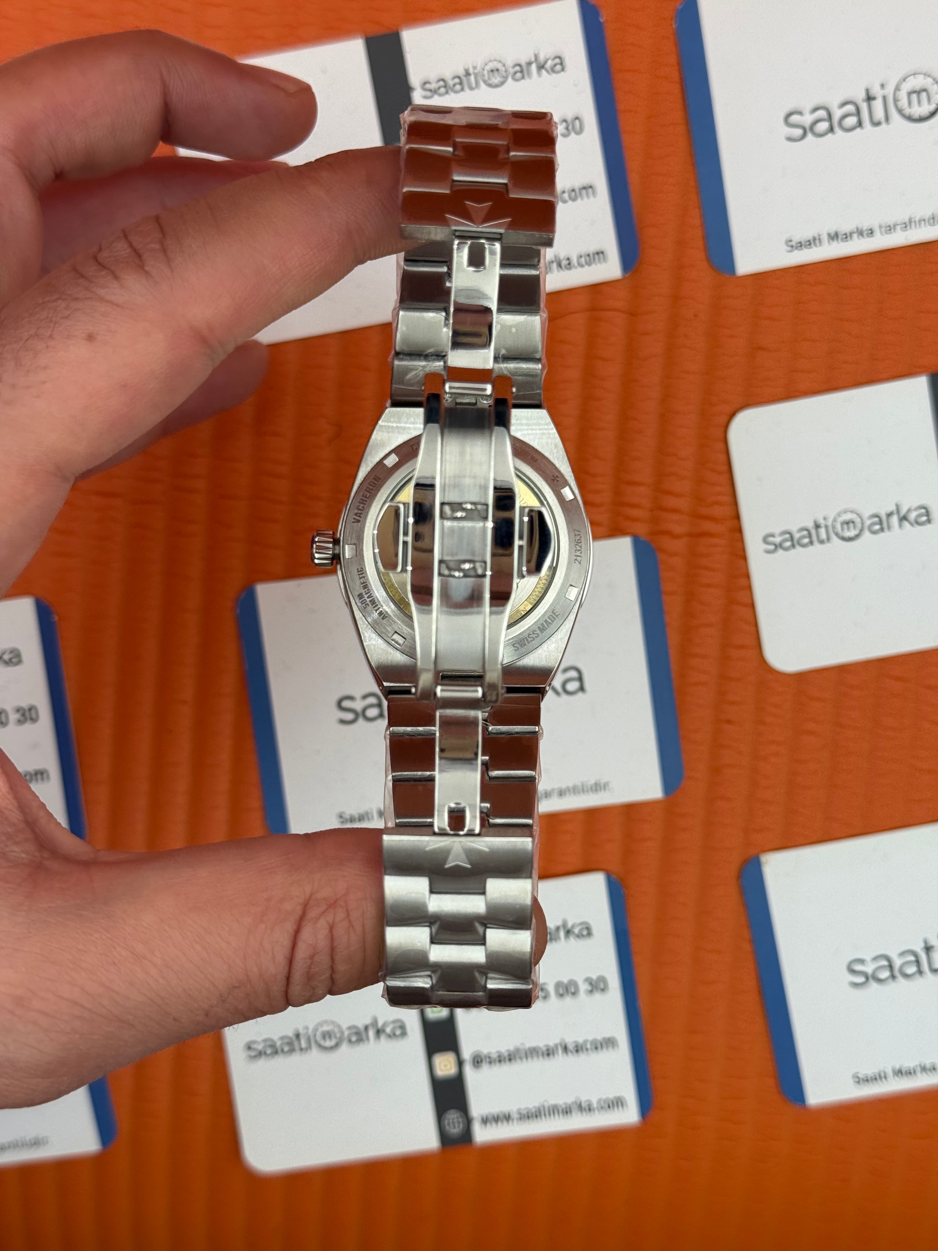 VACHERON CONSTANTIN overseas tourbillon mavi kadran silver kasa kordon erkek kol saati