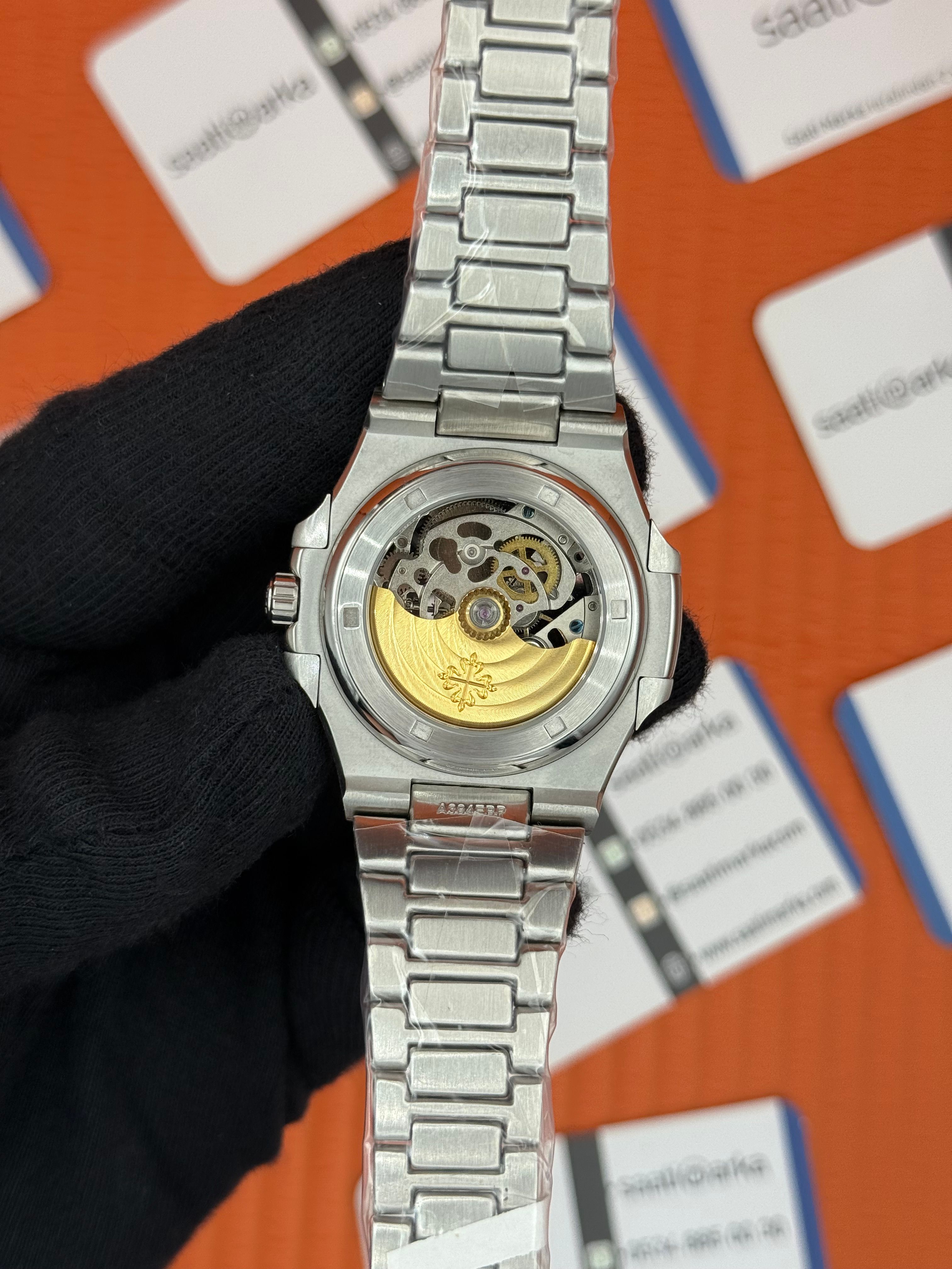PATEK PHILIPPE SKELETON KADRAN 40MM SİLVER KASA-KORDON