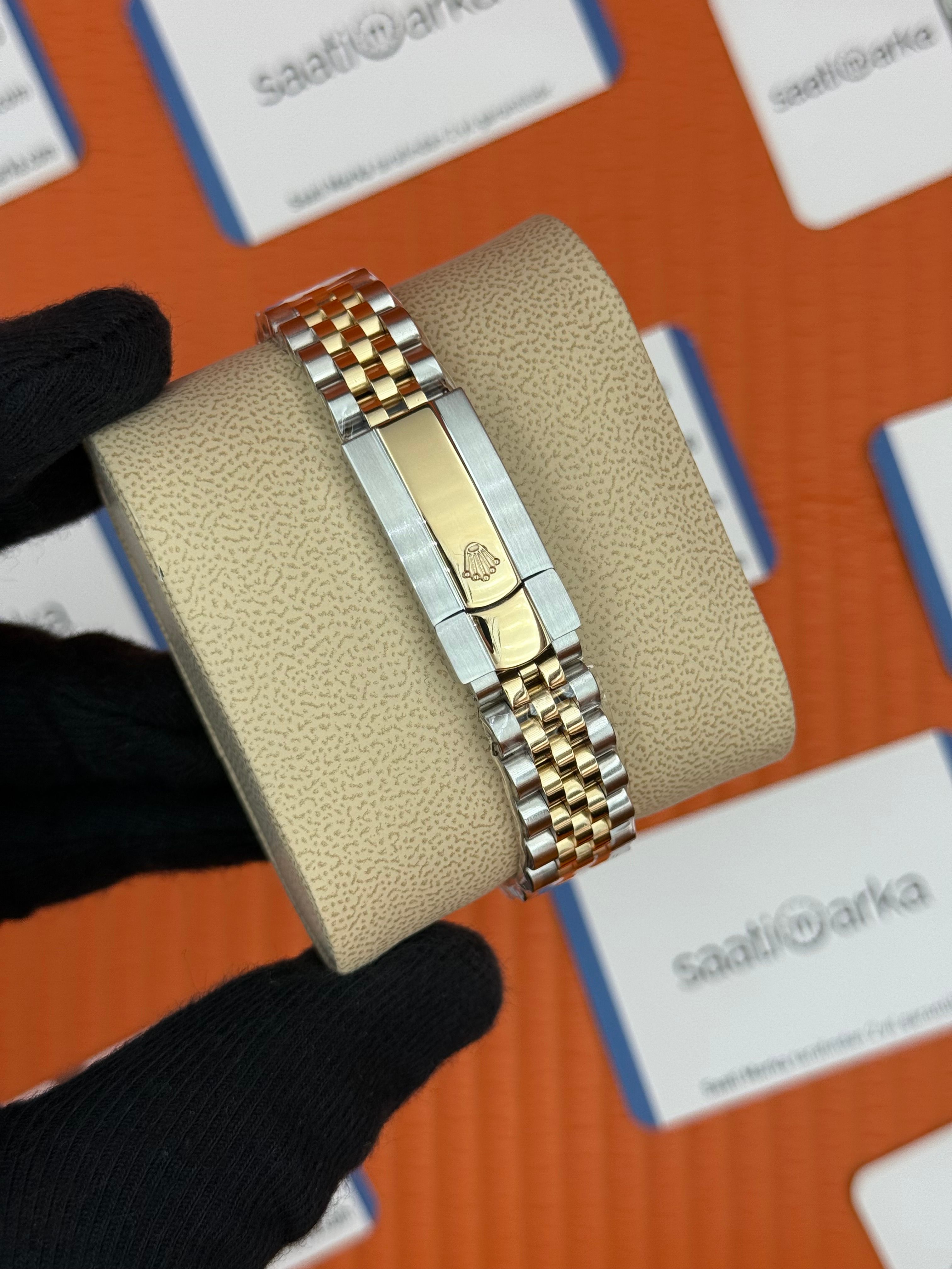 ROLEX datejust 31mm beyaz kadran gold silver jubilee kordon