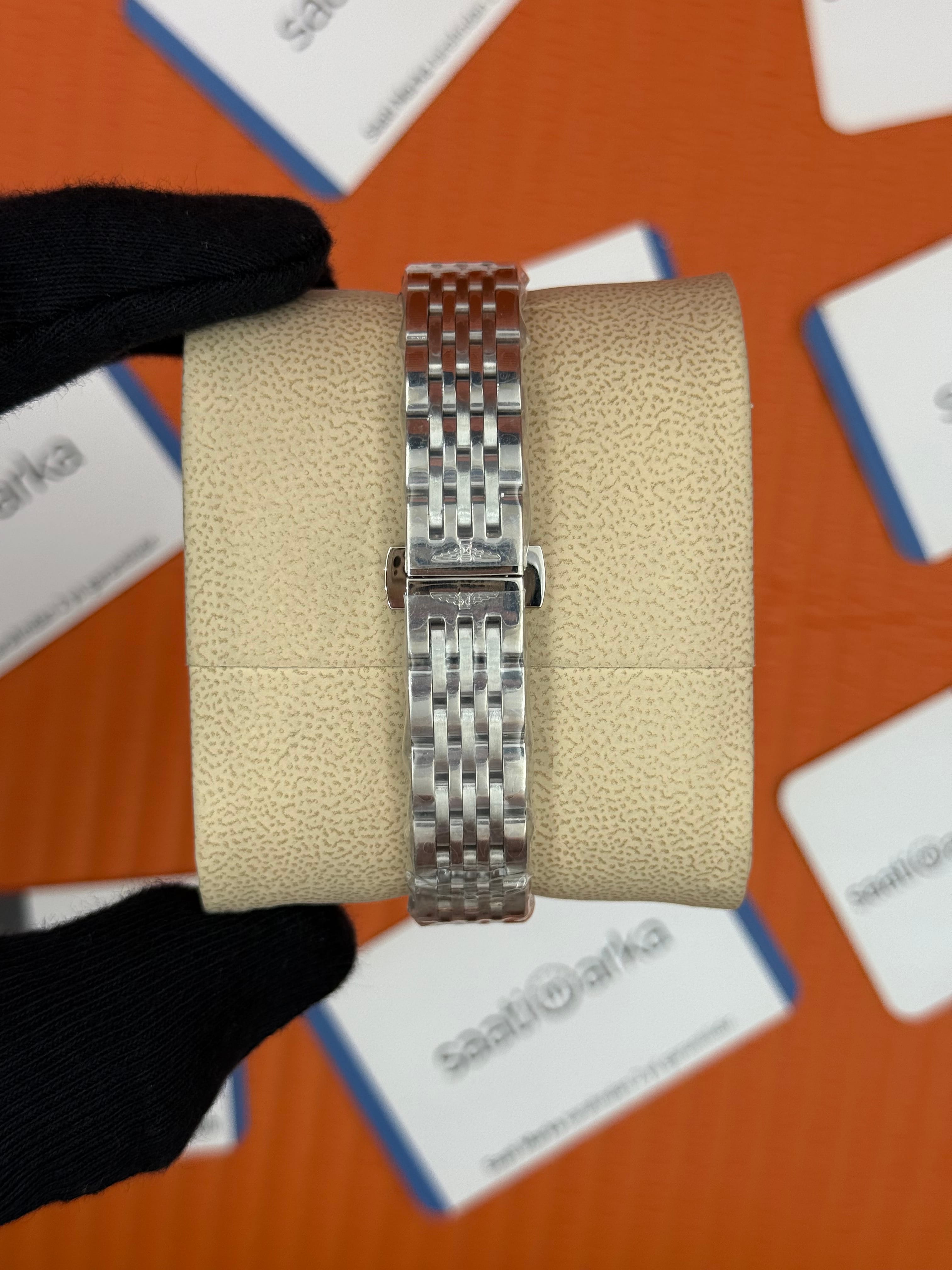 LONGINES L480094876 beyaz baget taşlı kadran silver kasa kordon