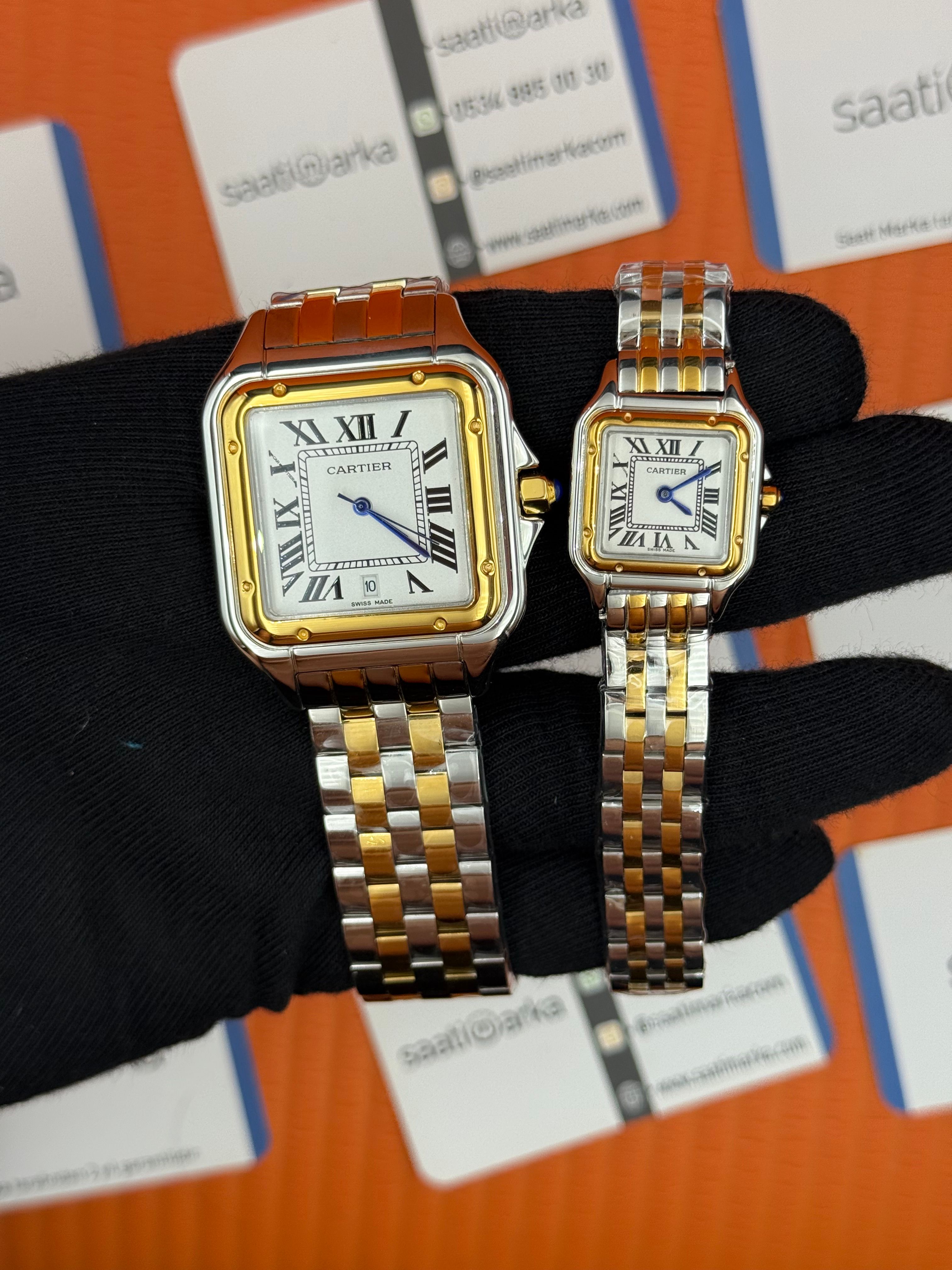 CARTİER panthere çift kombini erkek 42mm kadın 22mm
