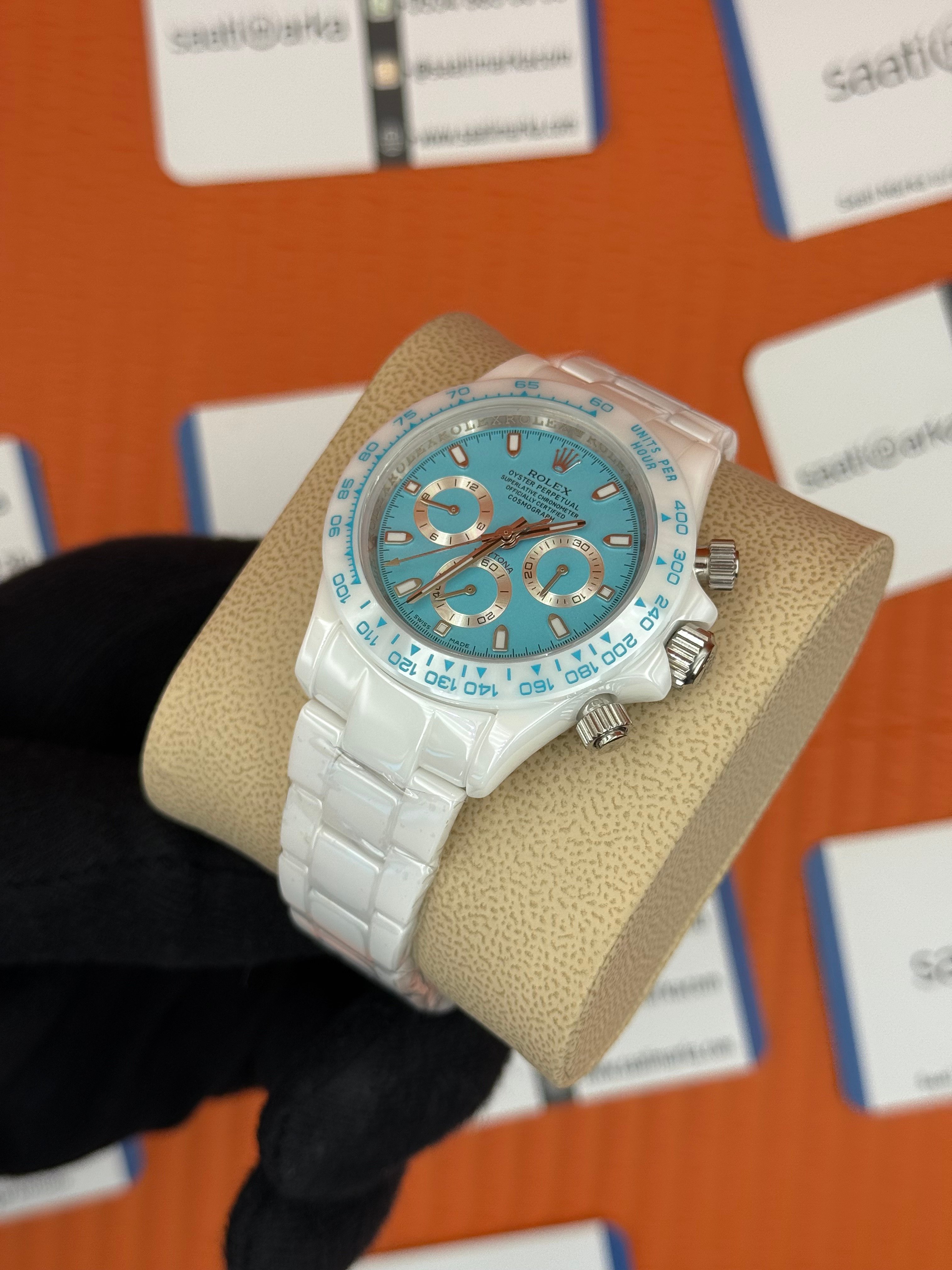 ROLEX Daytona turguoise dial SERAMİK kasa-kordon