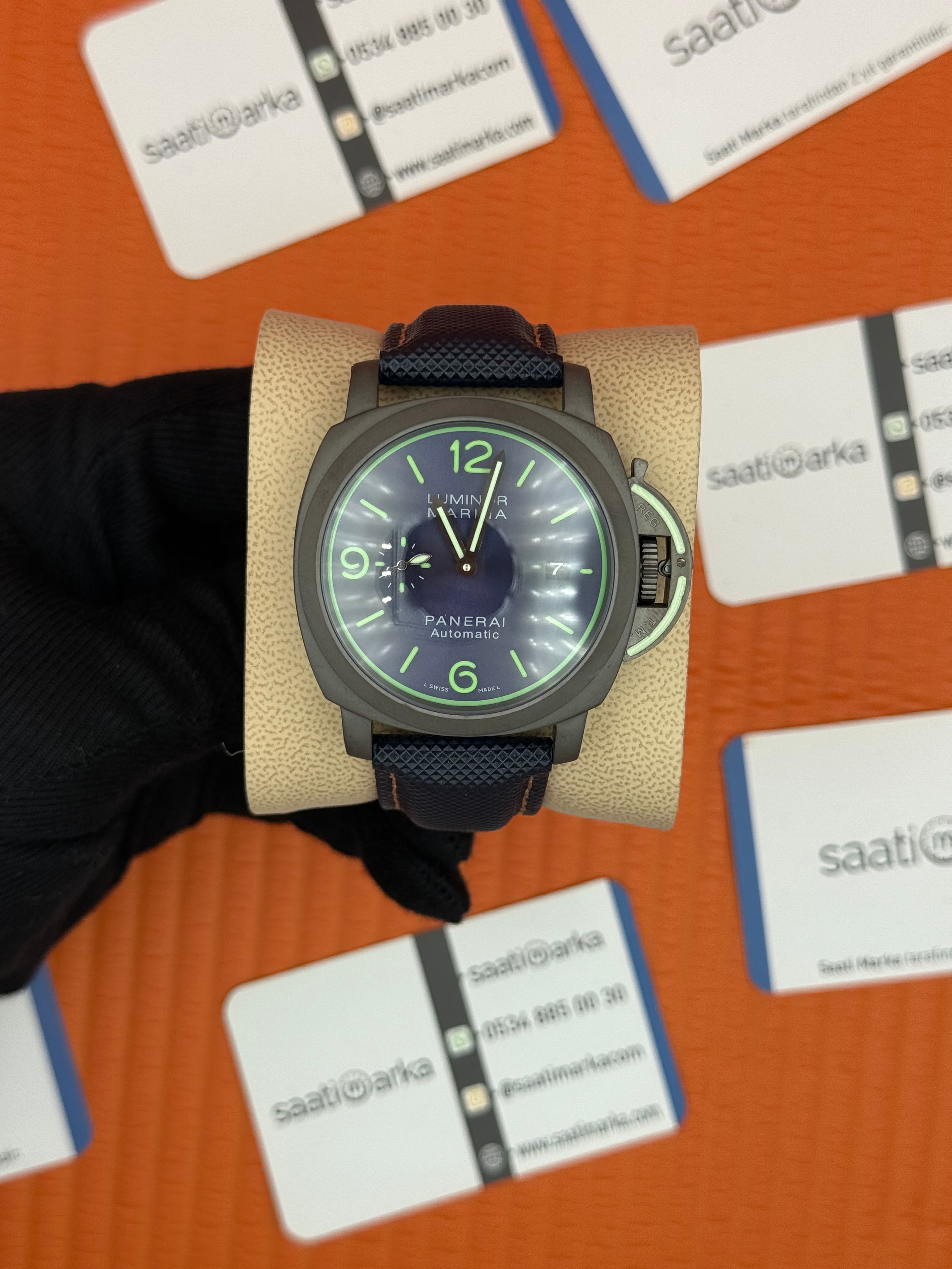 PANERAI marina automatic lacivert kordon mat gri kasa lacivert kadran