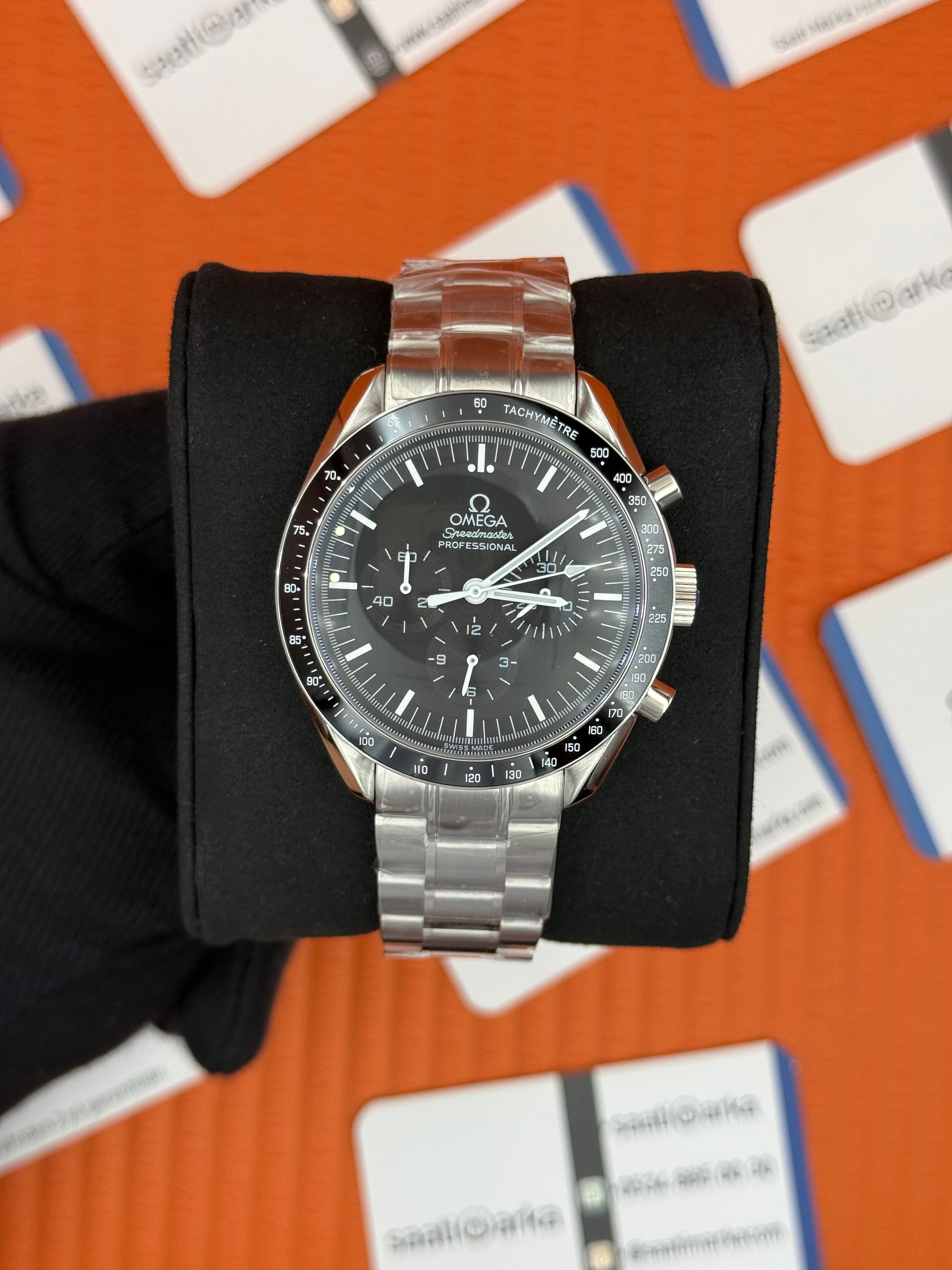 OMEGA SPEEDMASTER SİYAH KADRAN SİLVER KADRAN KORDON 