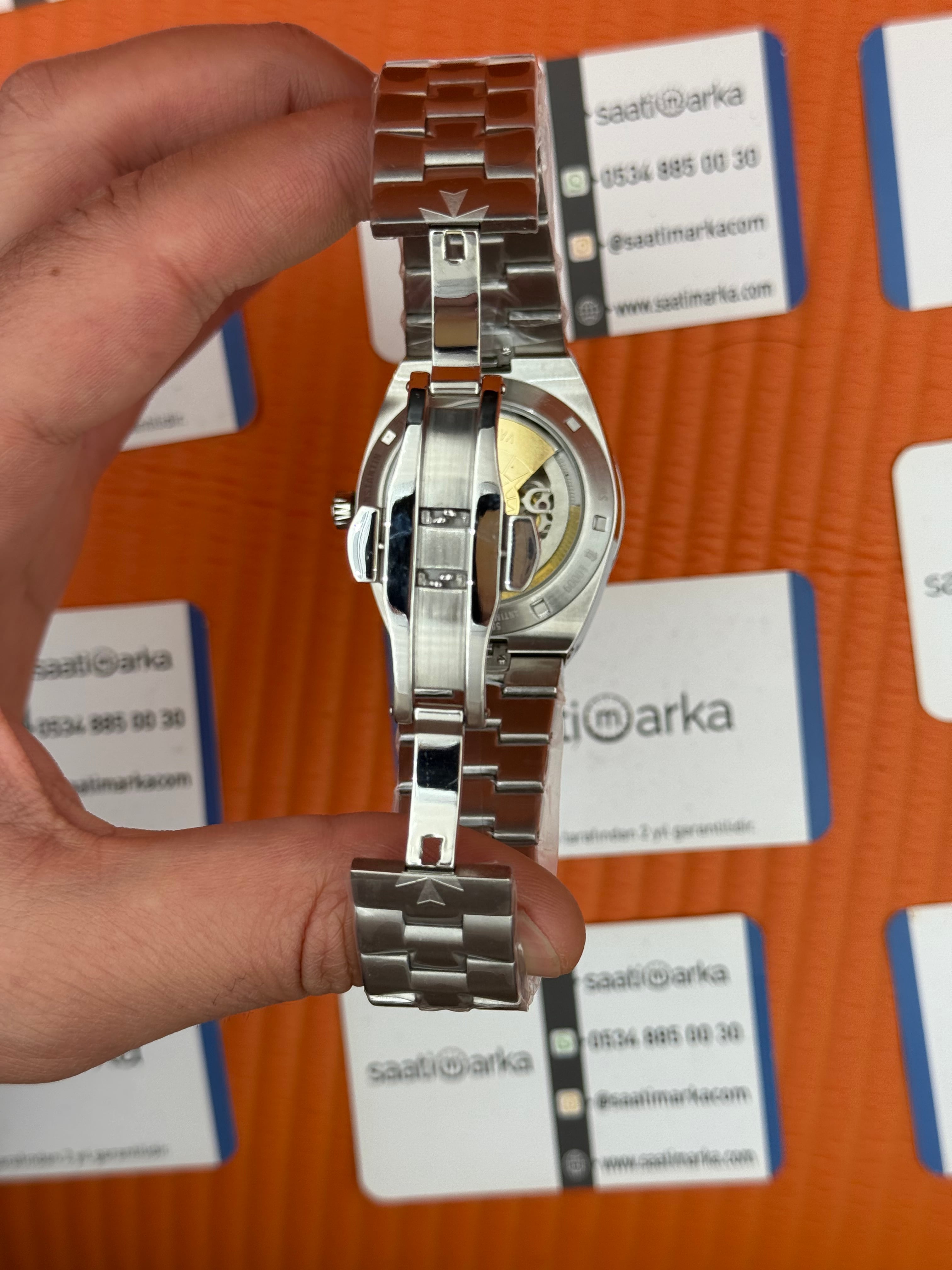 VACHERON CONSTANTIN overseas tourbillon siyah kadran silver kasa kordon erkek kol saati