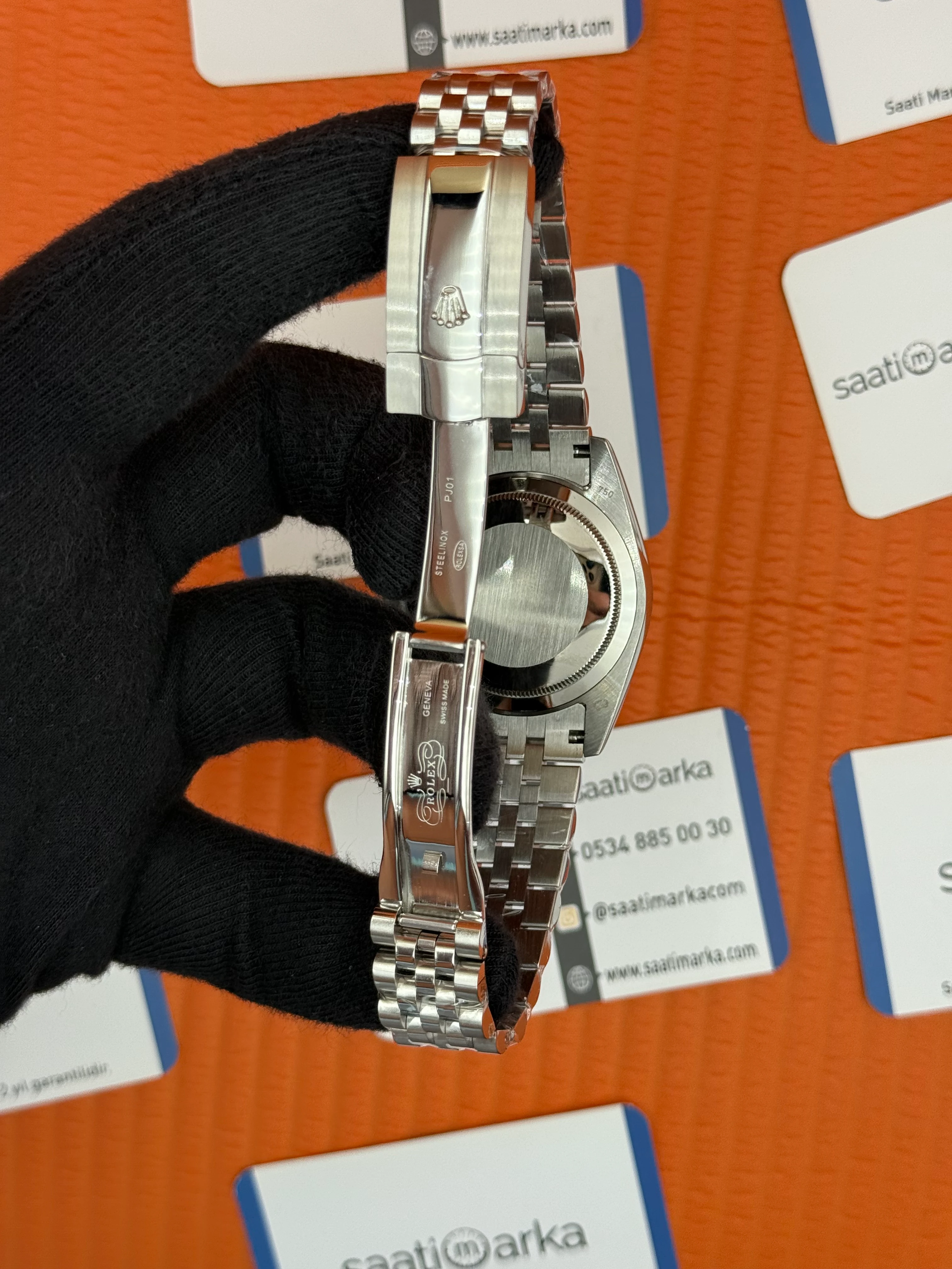 ROLEX Datejust baget taşlı grey dial silver jubilee kordon