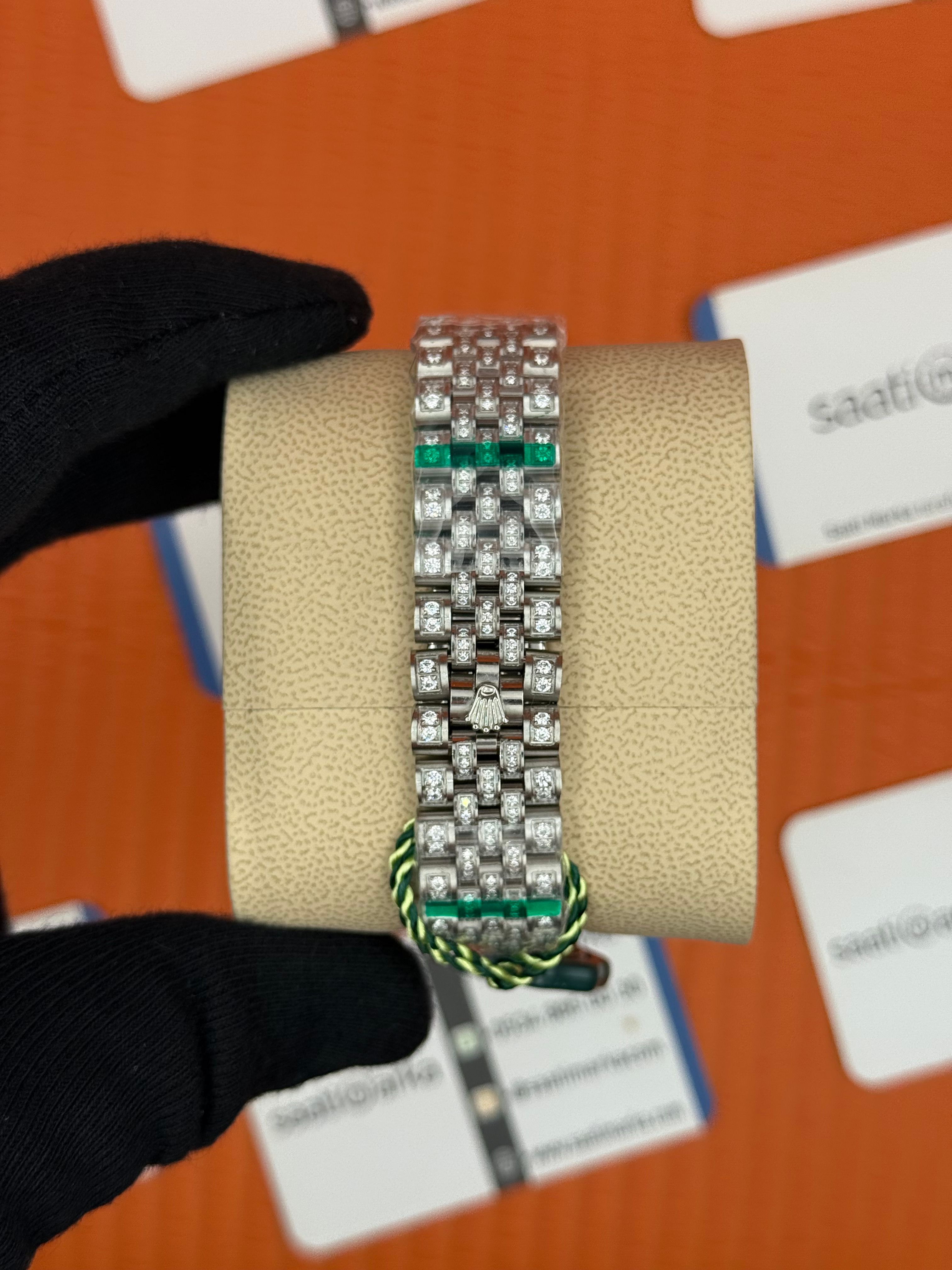 ROLEX Datejust arabic dial full diamond 41mm silver