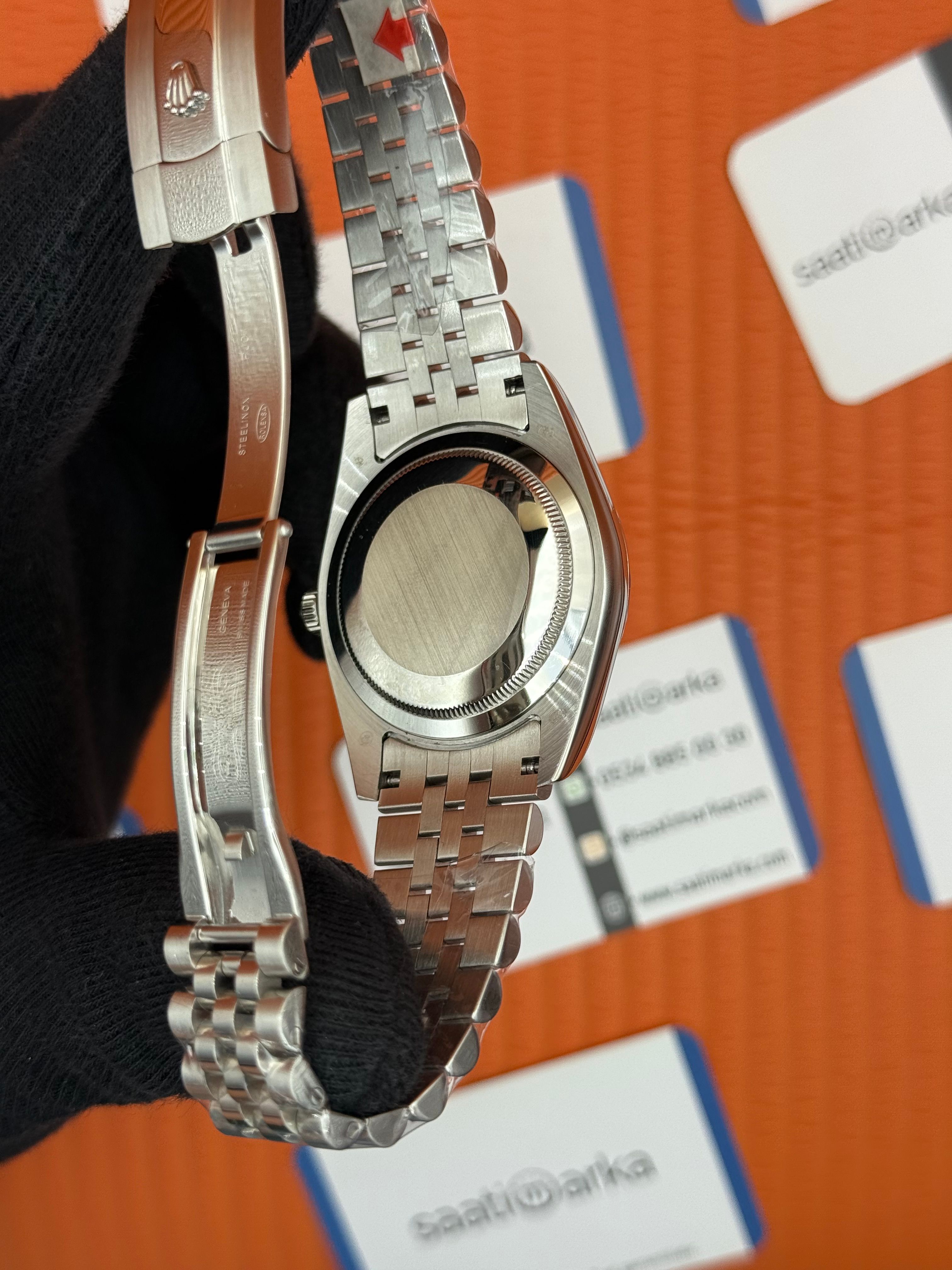 ROLEX Datejust baget taşlı white dial silver jubilee kordon
