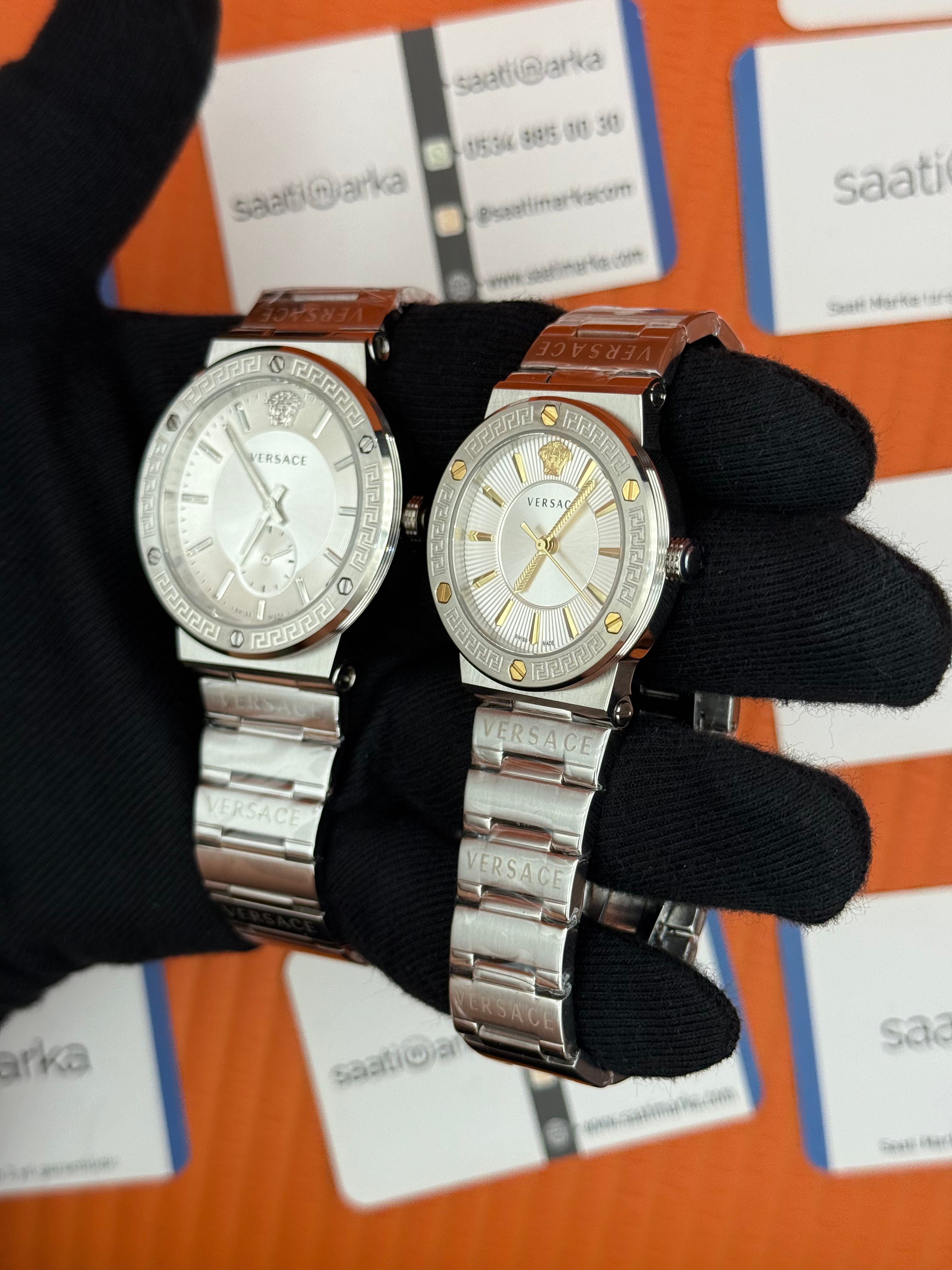 VERSACE çift kombini kadın35mm erkek 43mm