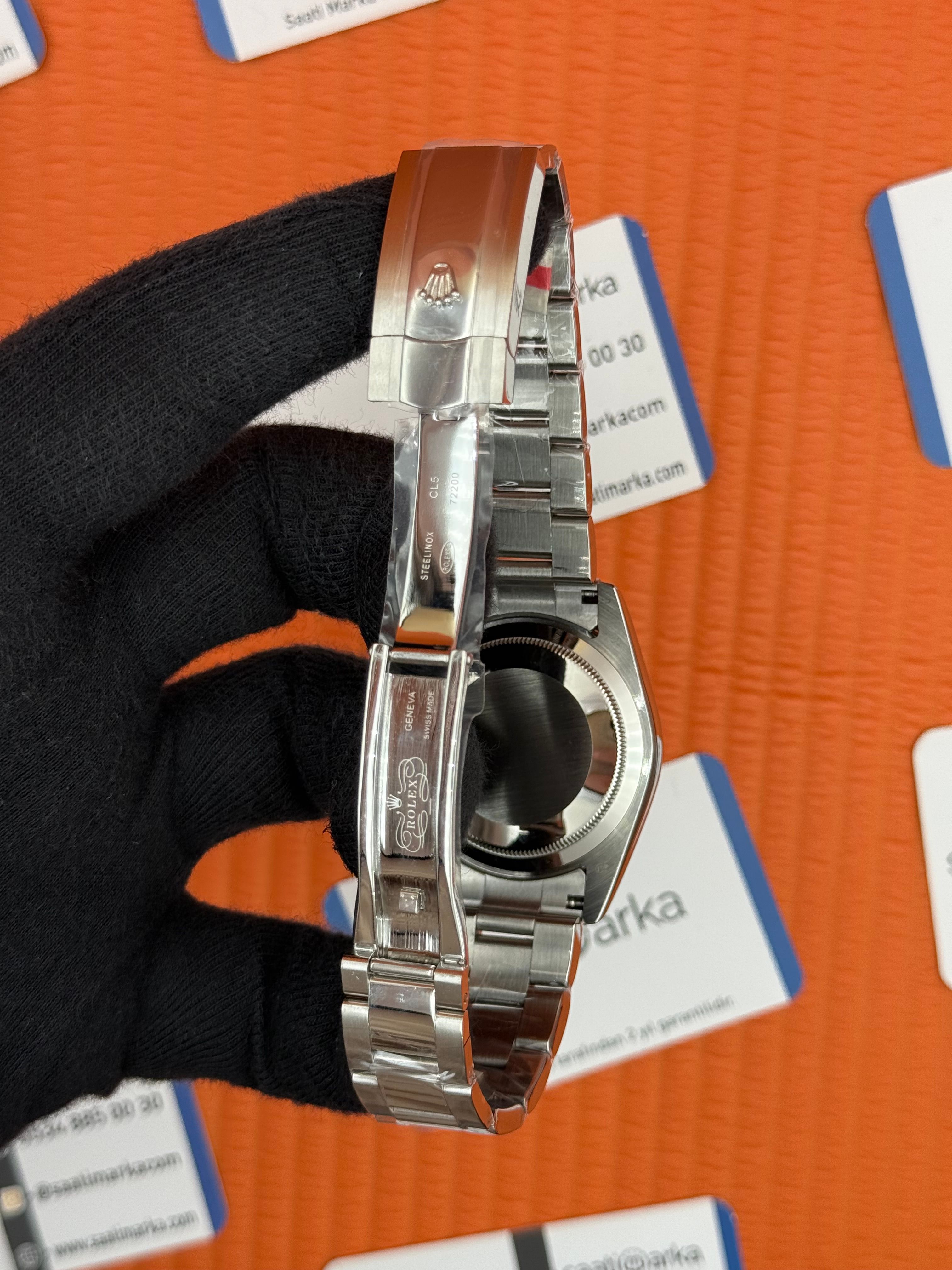ROLEX Datejust roma rakamlı white dial silver oyster kordon